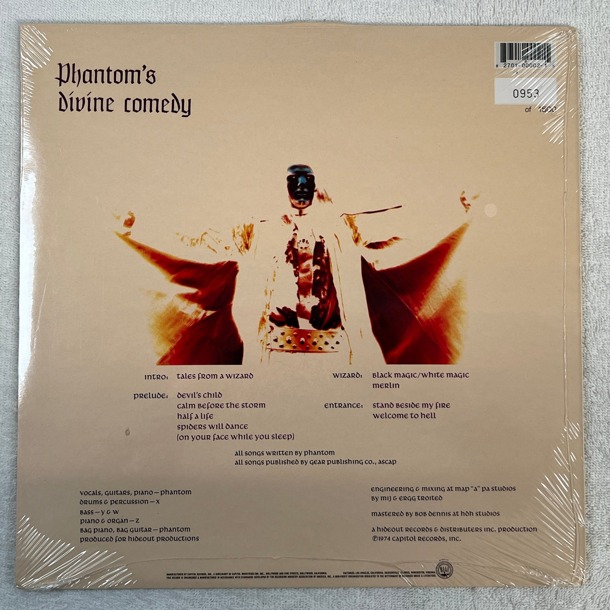 Omslagsbild för skivan PHANTOM Phantom's Divine Comedy Part 1 LP re STILL SEALED #0953/1500