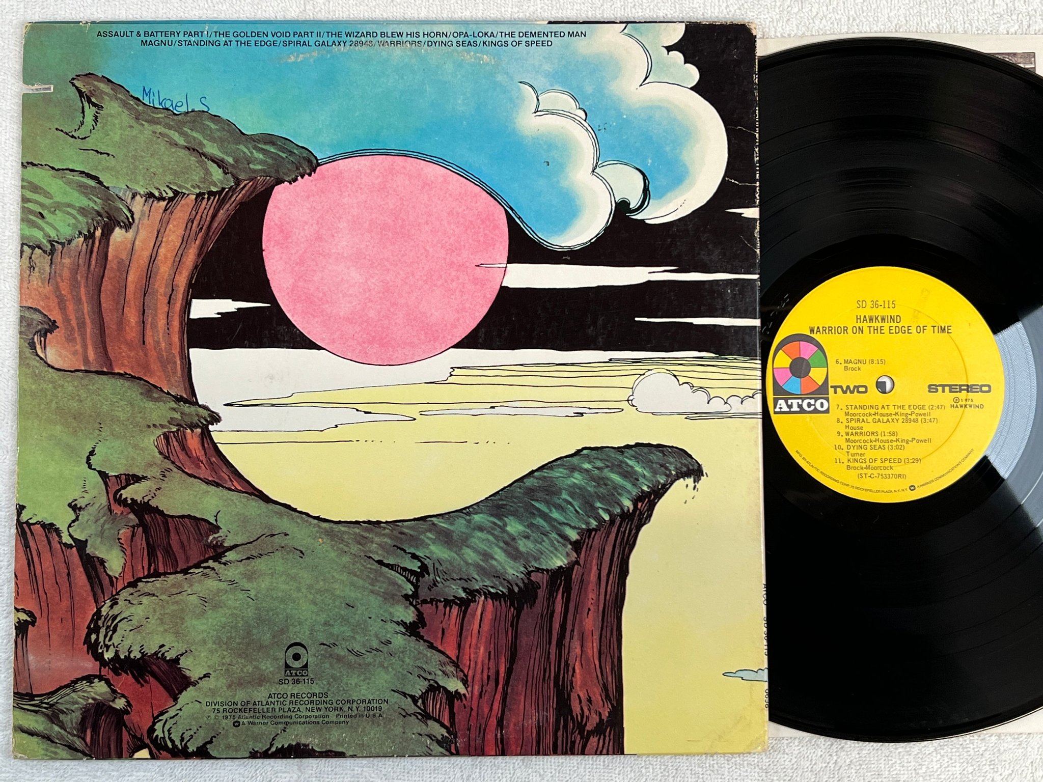 Omslagsbild för skivan HAWKWIND Warrior On The Edge Of Time LP -75 US ATCO SD 36-115 