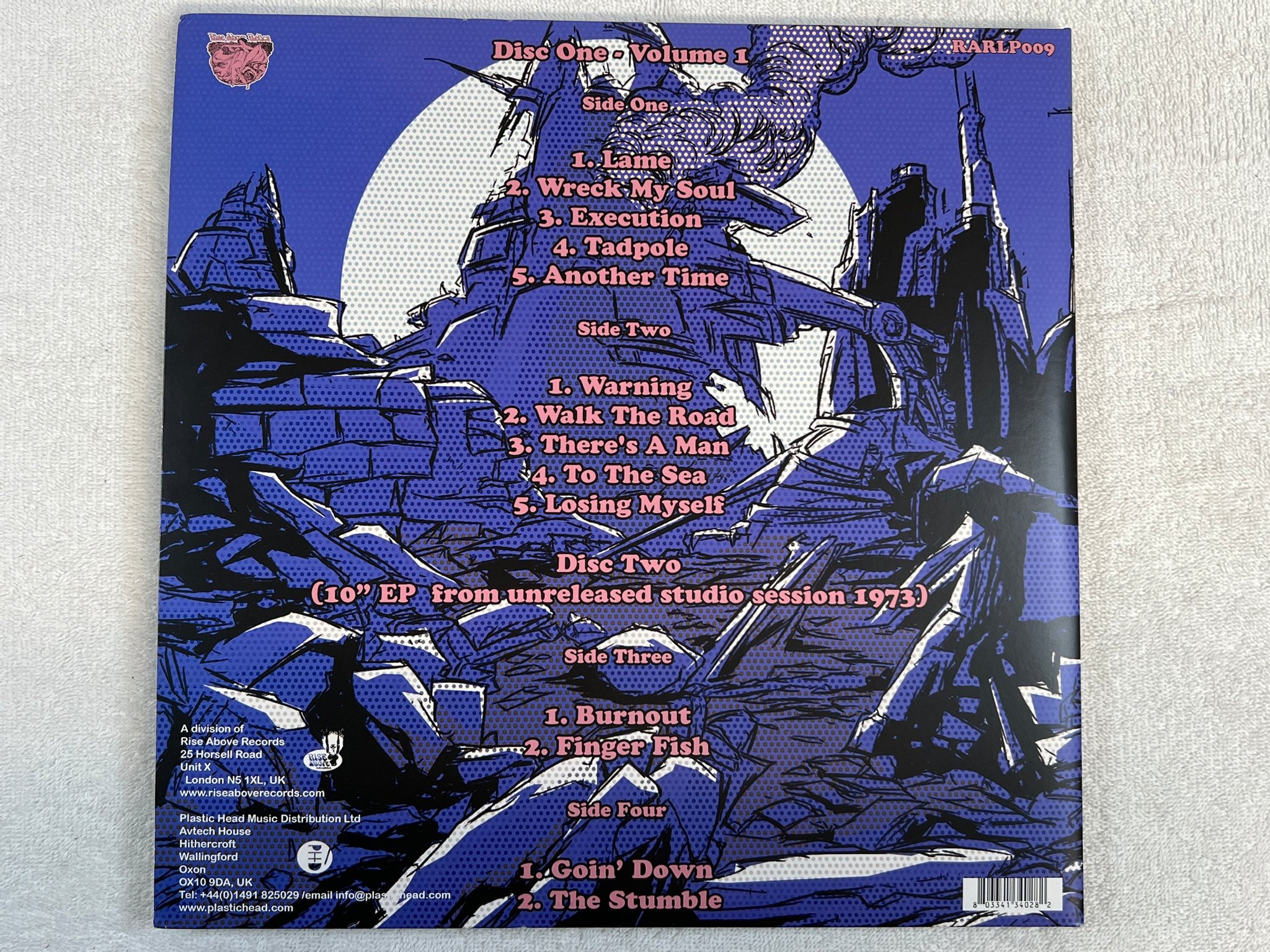 Omslagsbild för skivan INCREDIBLE HOG vol 1 - 4 LP + 10" 2011 UK RISE ABOVE RELICS hard rock