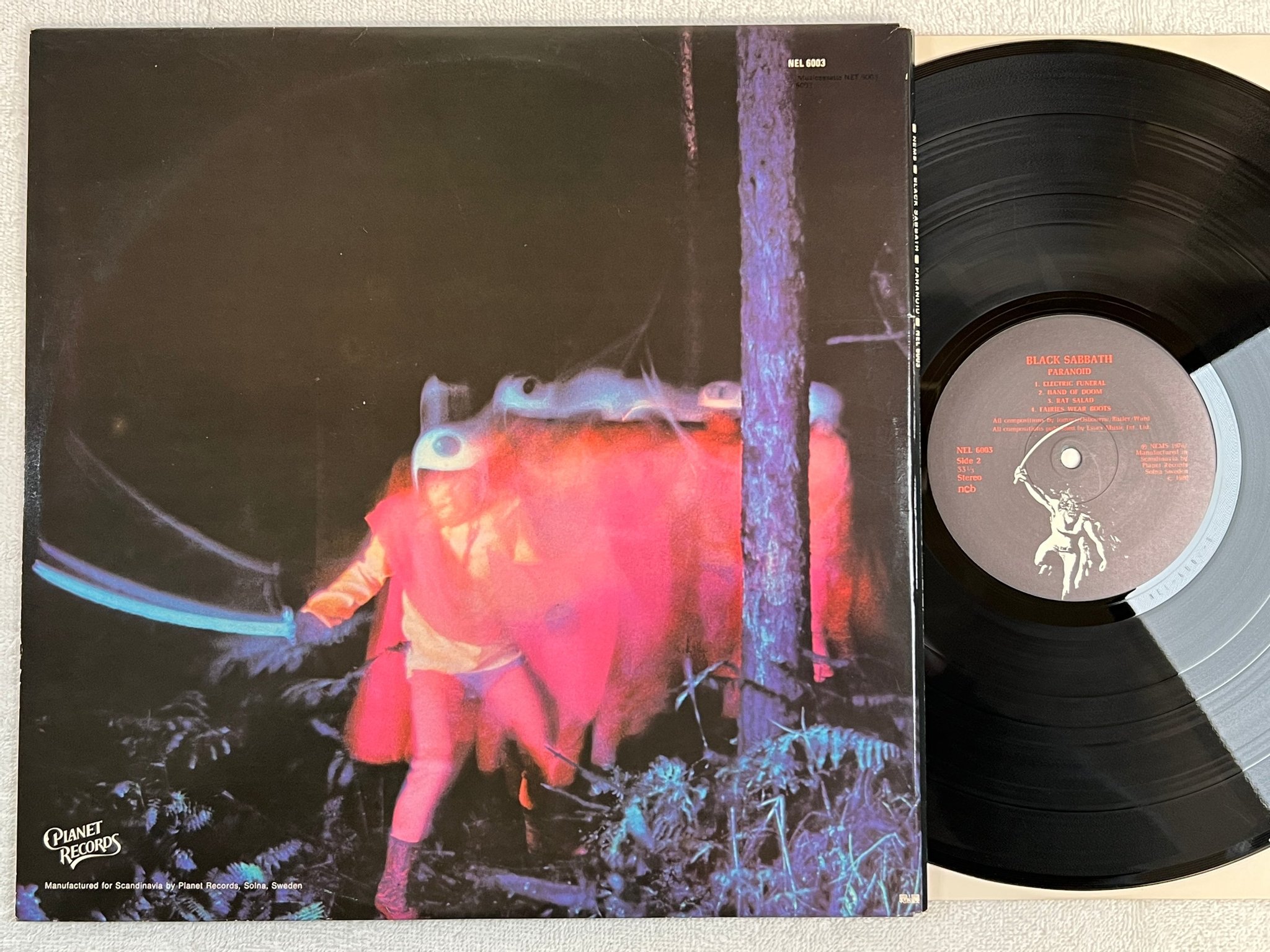 Omslagsbild för skivan BLACK SABBATH paranoid LP re NCB NEMS NEL 6003