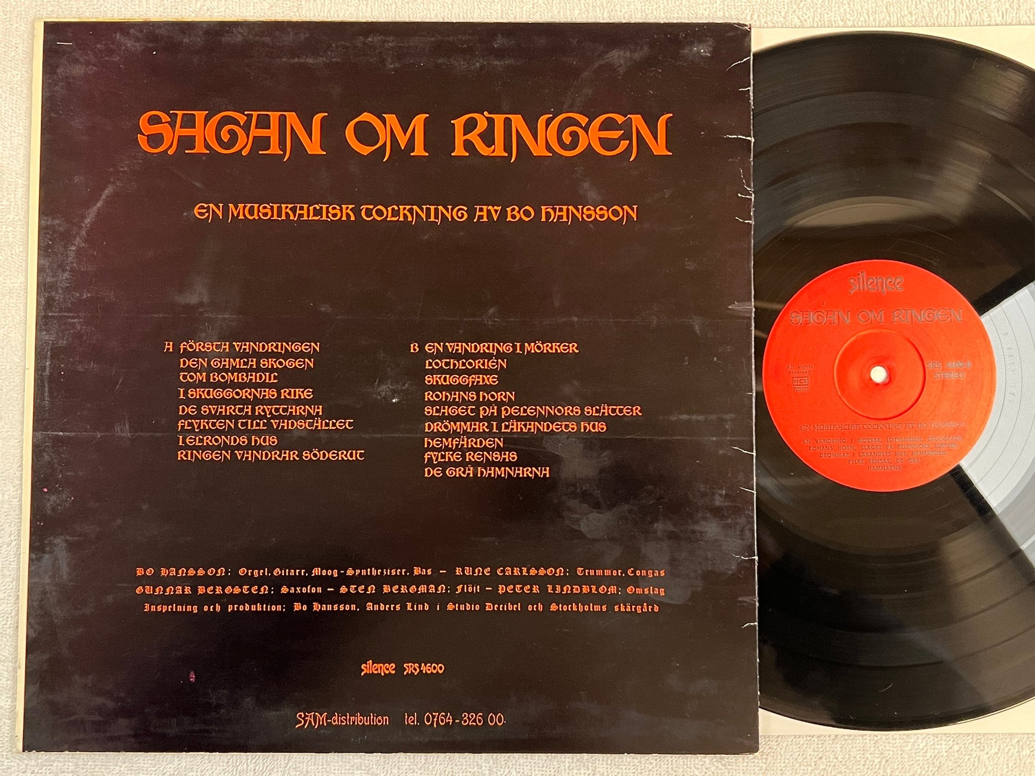 Omslagsbild för skivan BO HANSSON sagan om ringen LP re Swe SILENCE SRS 4600