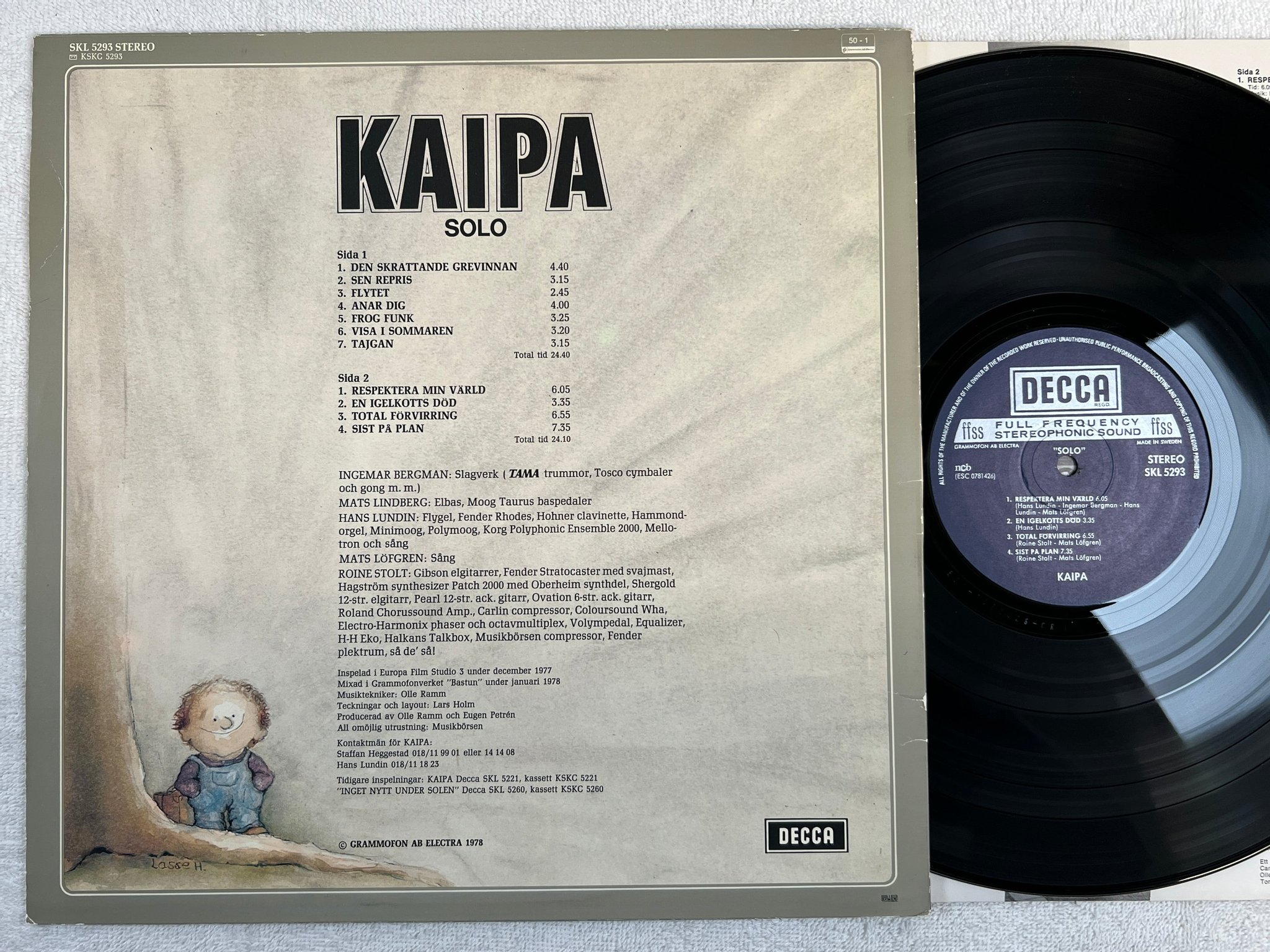 Omslagsbild för skivan KAIPA solo LP Swe DECCA SKL 5293§´ N