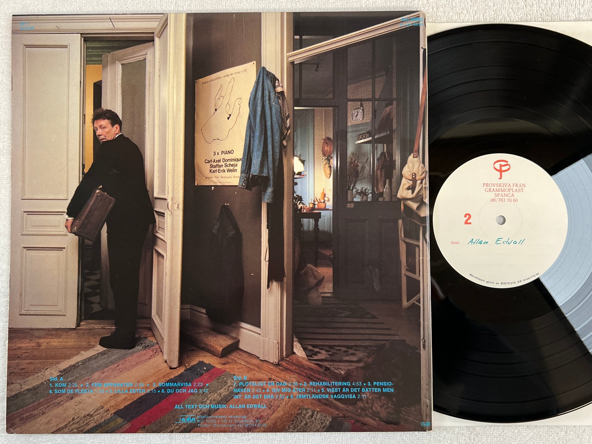Omslagsbild för skivan ALLAN EDWALL färdknäpp LP -81 Swe A DISC ADI 89602 ** TEST PRESS ** rare ! ! ! 