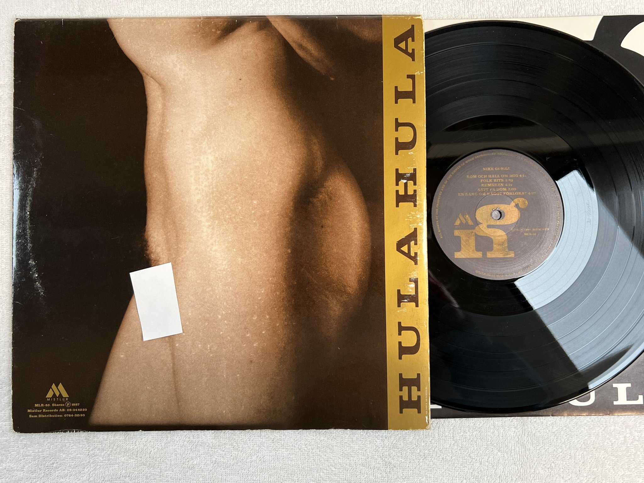 Omslagsbild för skivan NIKE GURRA hula hula LP -87 Swe MISTLUR MLR-53 new wave