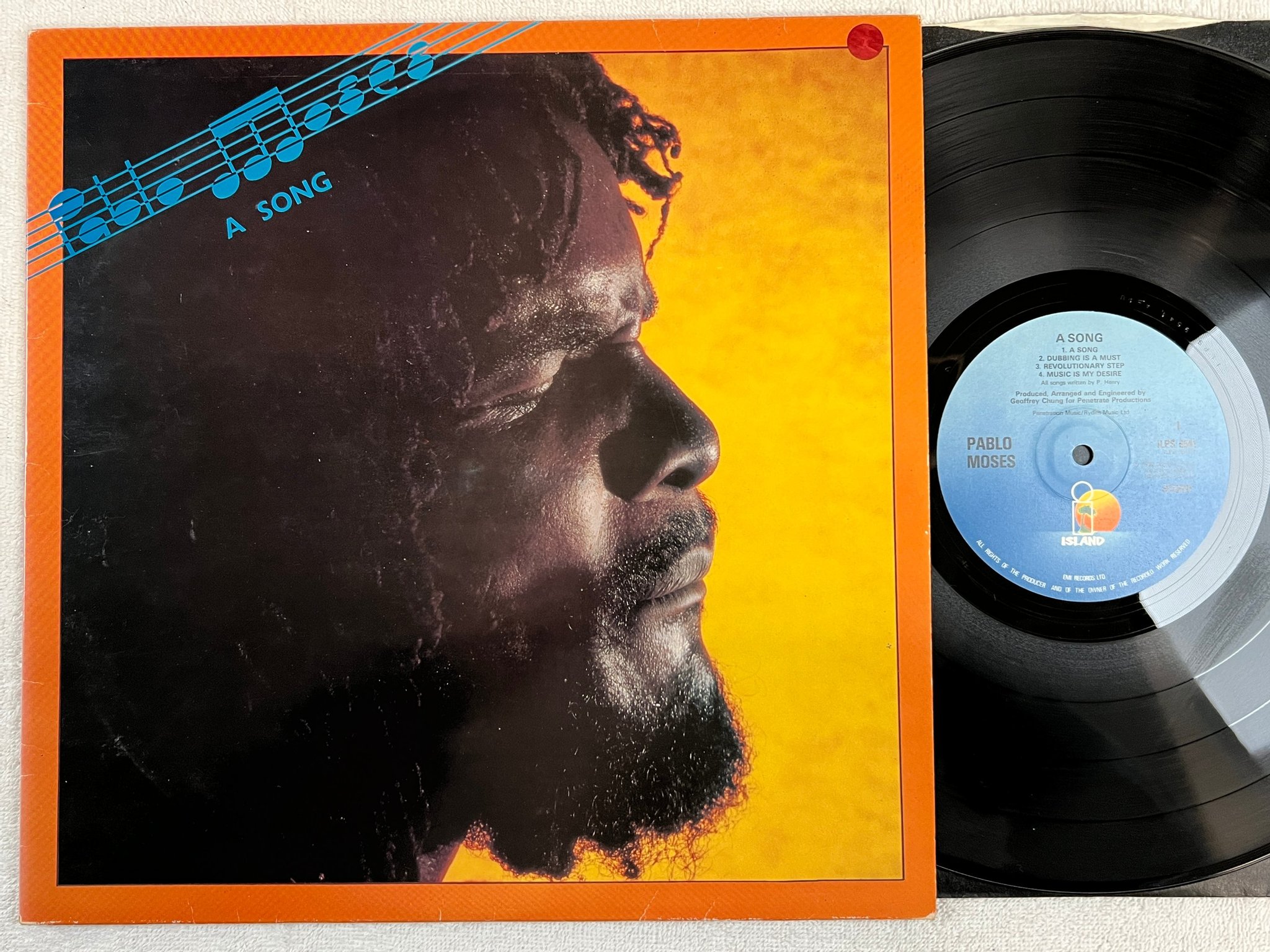 Omslagsbild för skivan PABLO MOSES a song LP - 80 UK ISLAND ILPS 9541 