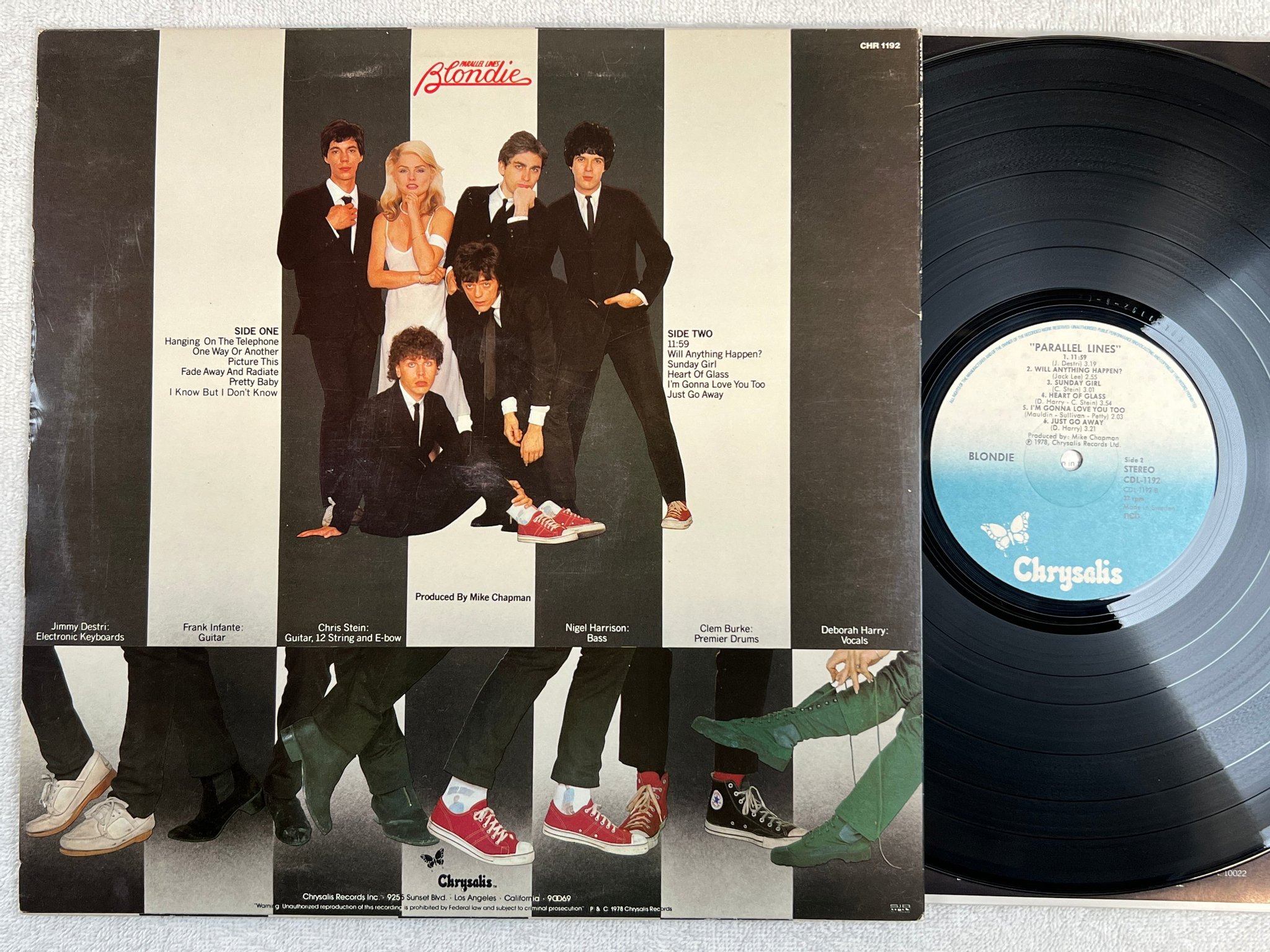 Omslagsbild för skivan BLONDIE parallel lines LP -78 ncb CHRYSALIS CDL-1192