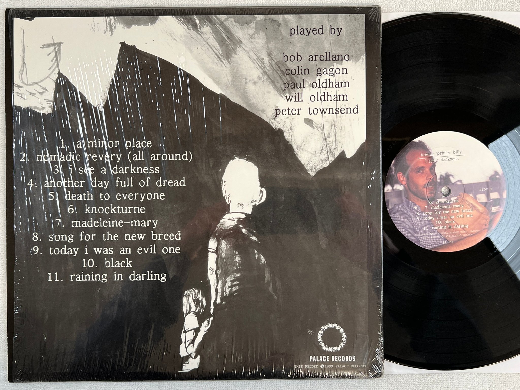 Omslagsbild för skivan BONNIE PRINCE BILLY I see a darkness LP -99 US PALACE PR 22