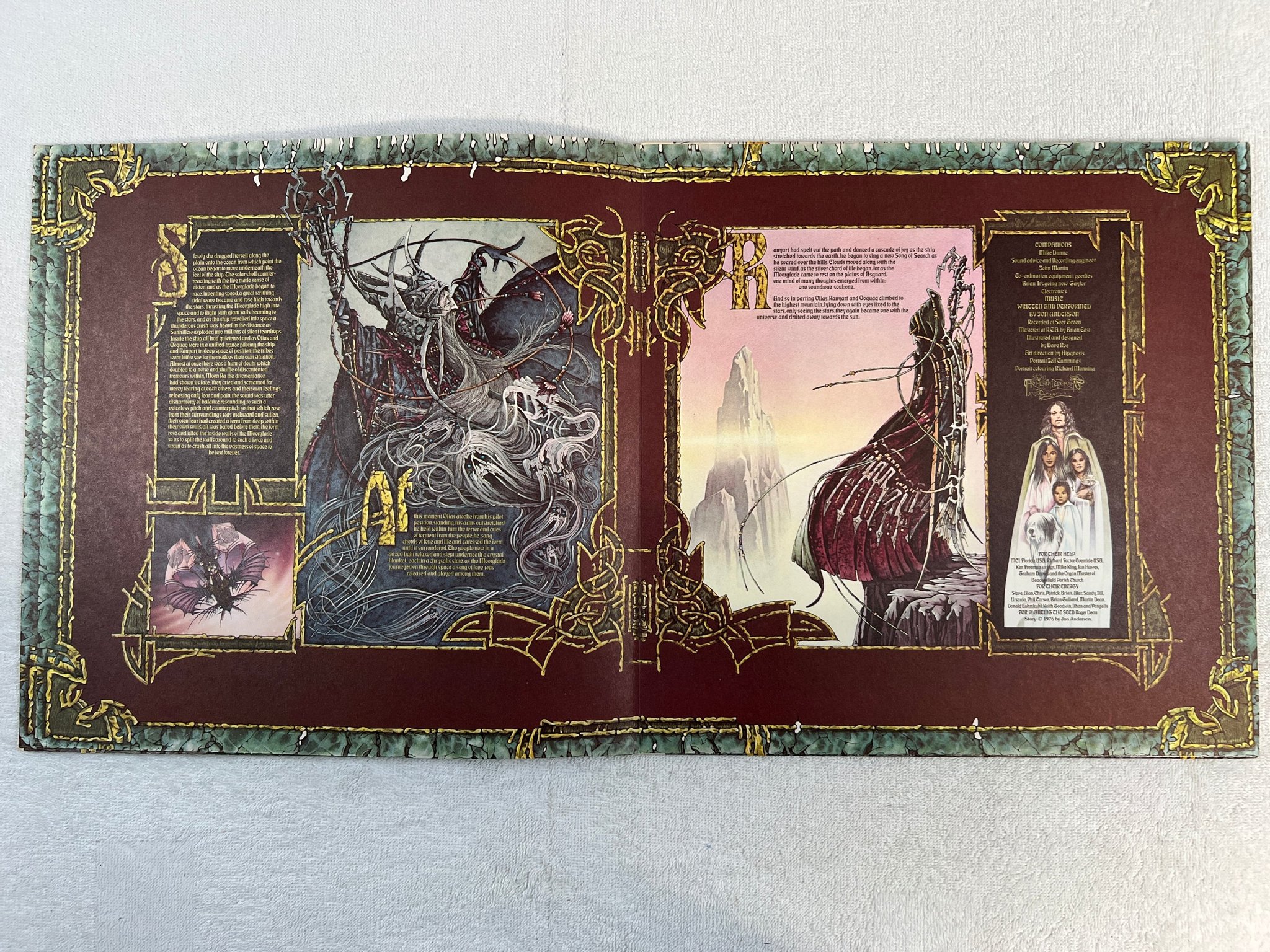 Omslagsbild för skivan JON ANDERSON Olias Of Sunhillow LP -76 US ATLANTIC SD 18180 