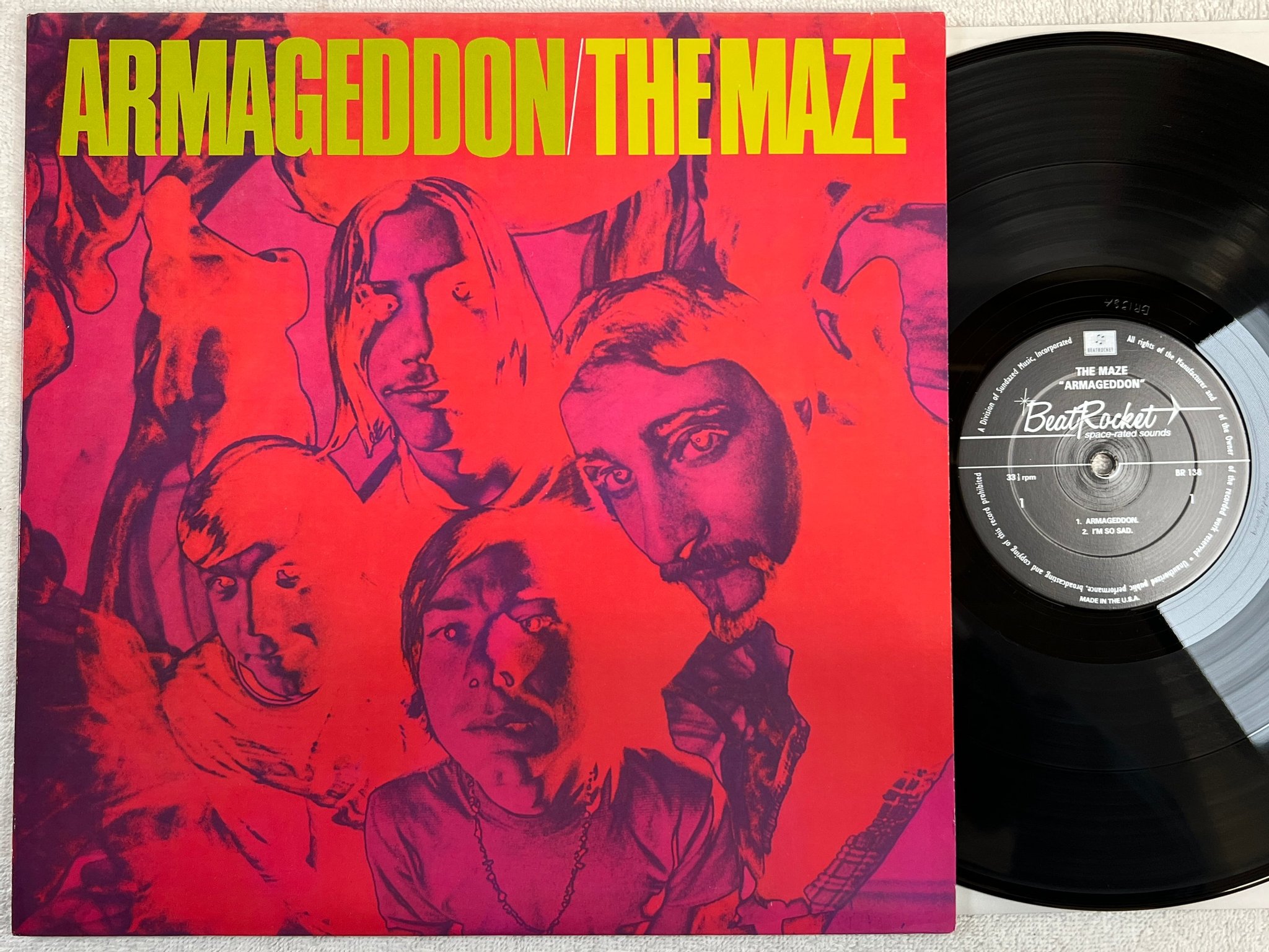 Omslagsbild för skivan THE MAZE Armageddon LP re -69/2006 US BEATROCKET BR138 psych 