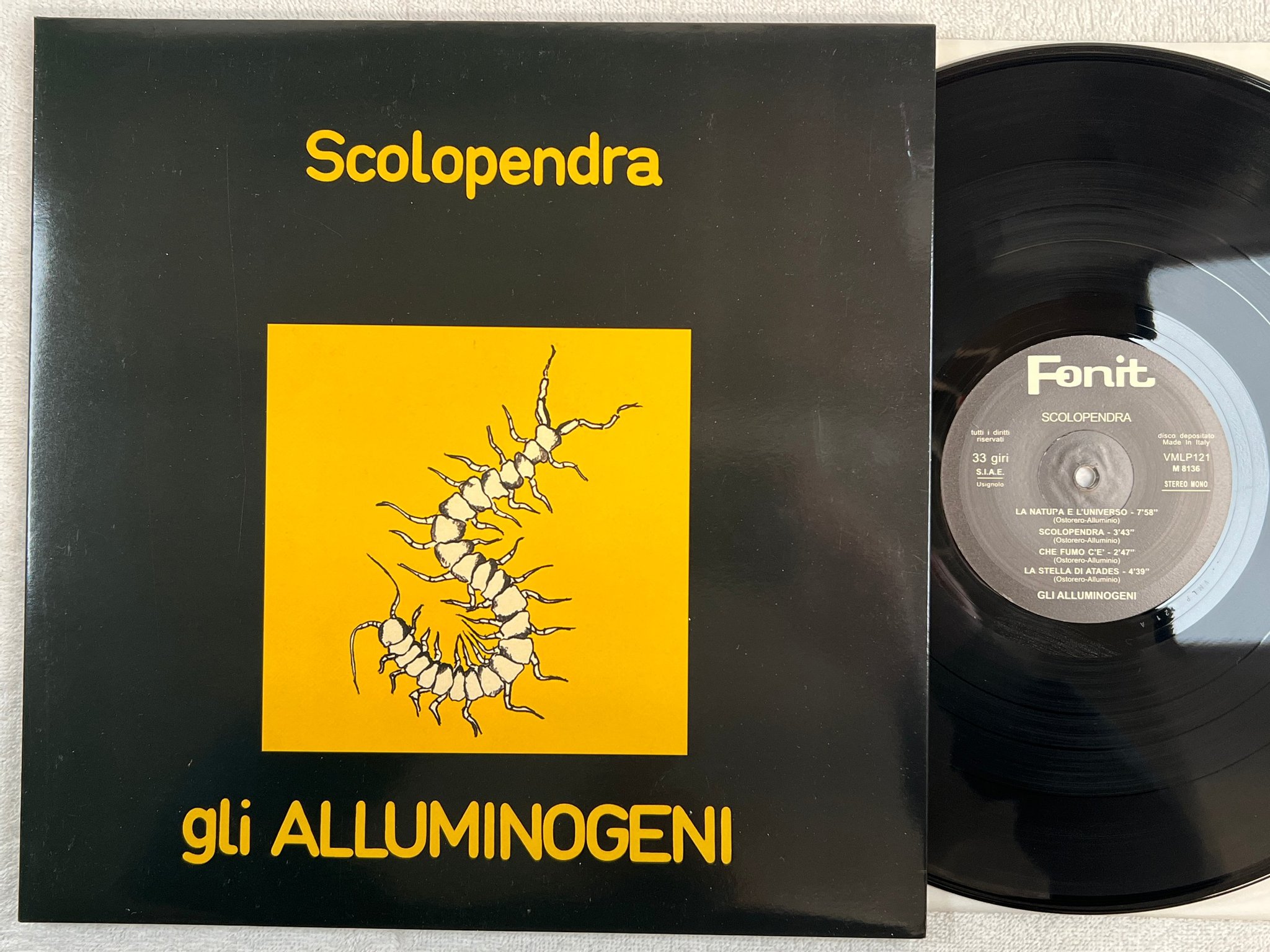 Omslagsbild för skivan GLI ALLUMINOGENI Scolopendra LP -72/2008 Ita FONIT VMLP121 prog rock