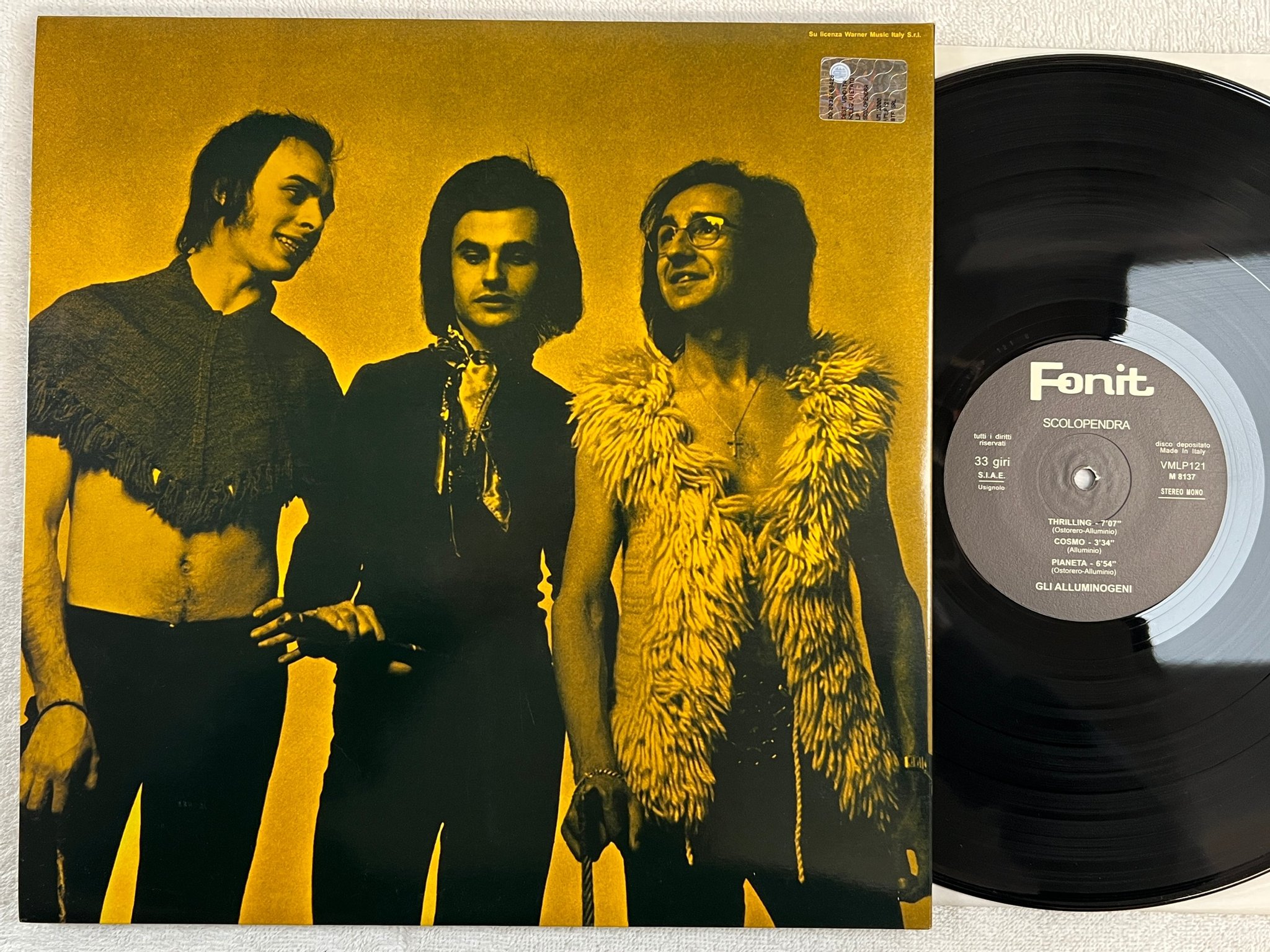 Omslagsbild för skivan GLI ALLUMINOGENI Scolopendra LP -72/2008 Ita FONIT VMLP121 prog rock