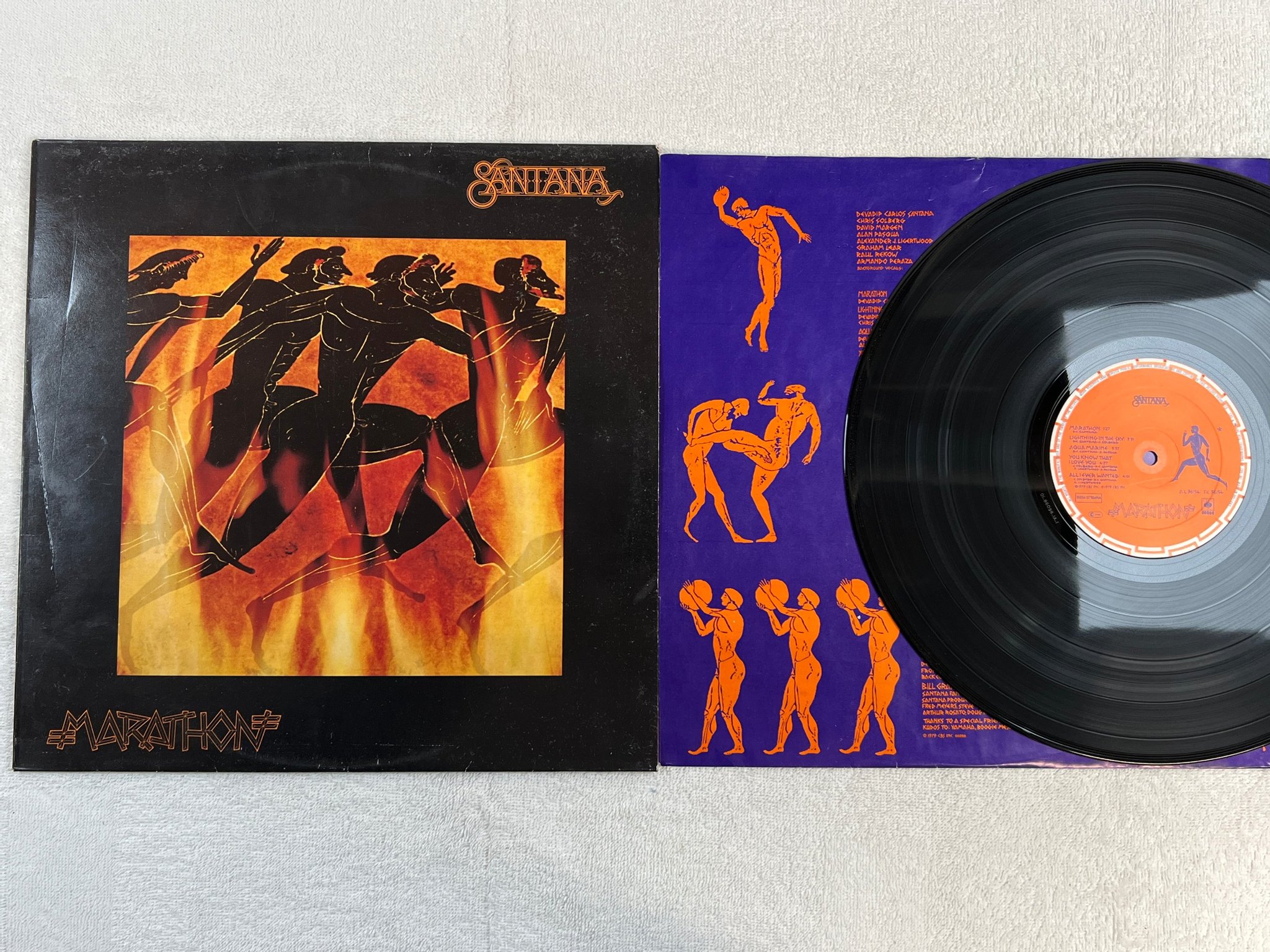 Omslagsbild för skivan SANTANA maraton LP -79 Hol CBS 86098 