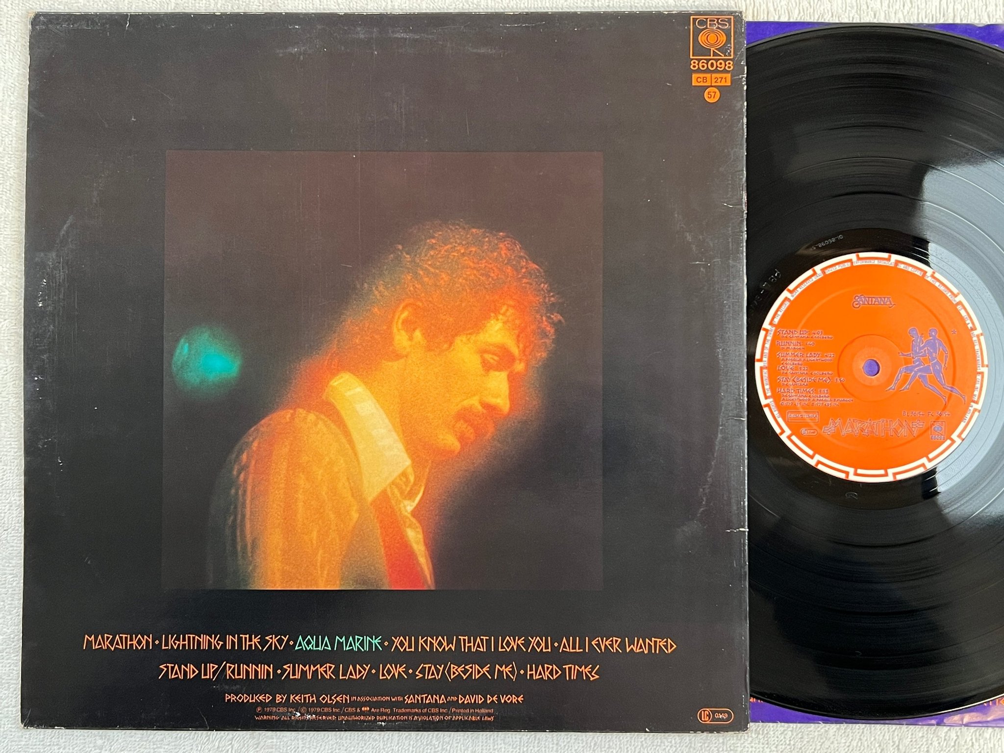 Omslagsbild för skivan SANTANA maraton LP -79 Hol CBS 86098 