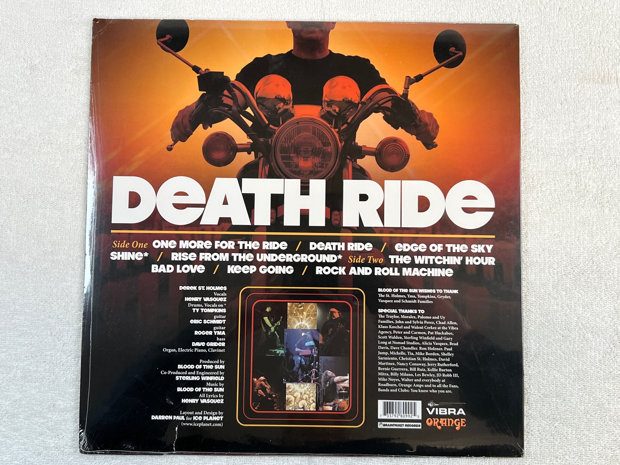 Omslagsbild för skivan BLOOD OF THE SUN Death Ride LP re 2008 US brainticket HARD ROCK sealed