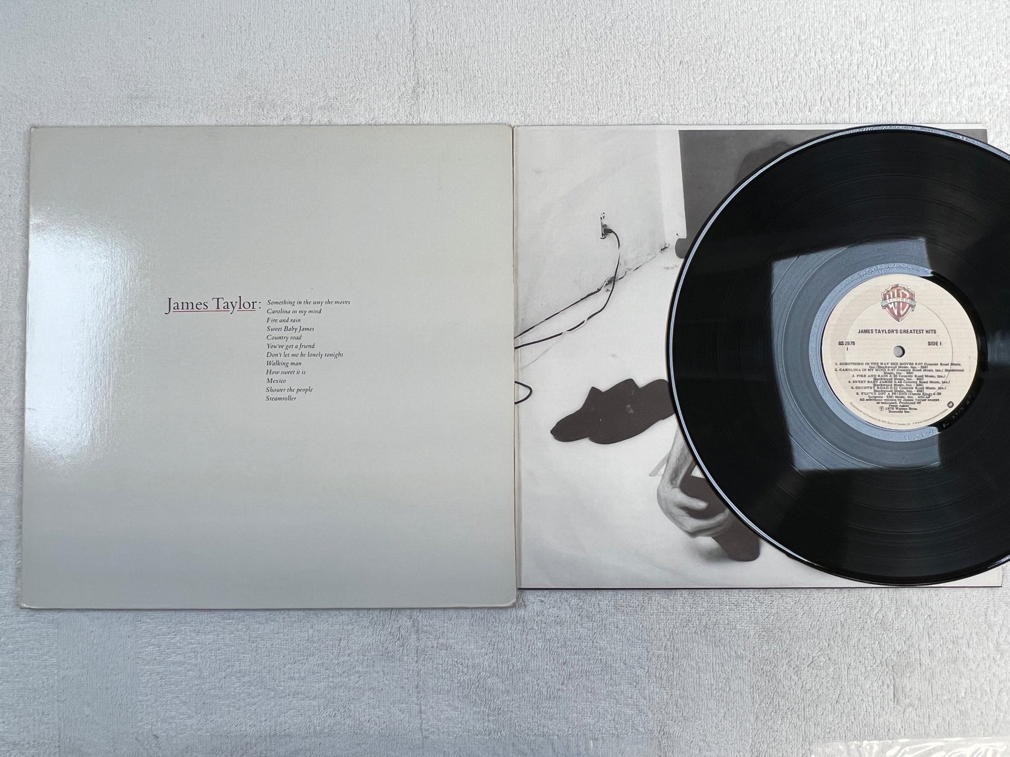 Omslagsbild för skivan JAMES TAYLOR greatest hits LP Can WARNER BROS BS 2979 