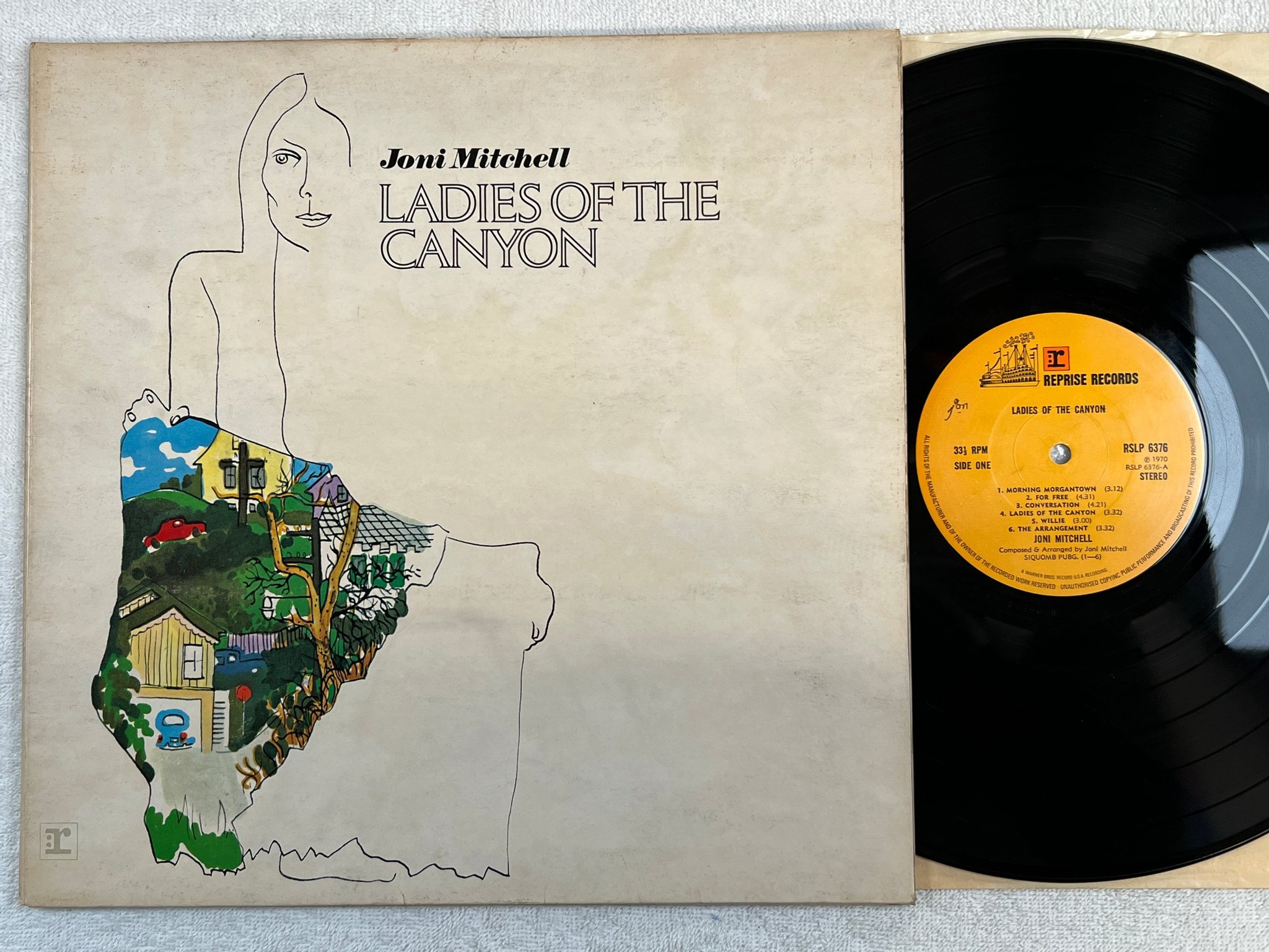 Omslagsbild för skivan JONI MITCHELL ladies of the canyon LP UK REPRISE RSLP 6376