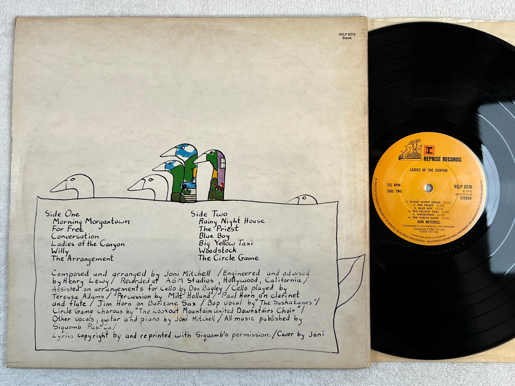 Omslagsbild för skivan JONI MITCHELL ladies of the canyon LP UK REPRISE RSLP 6376