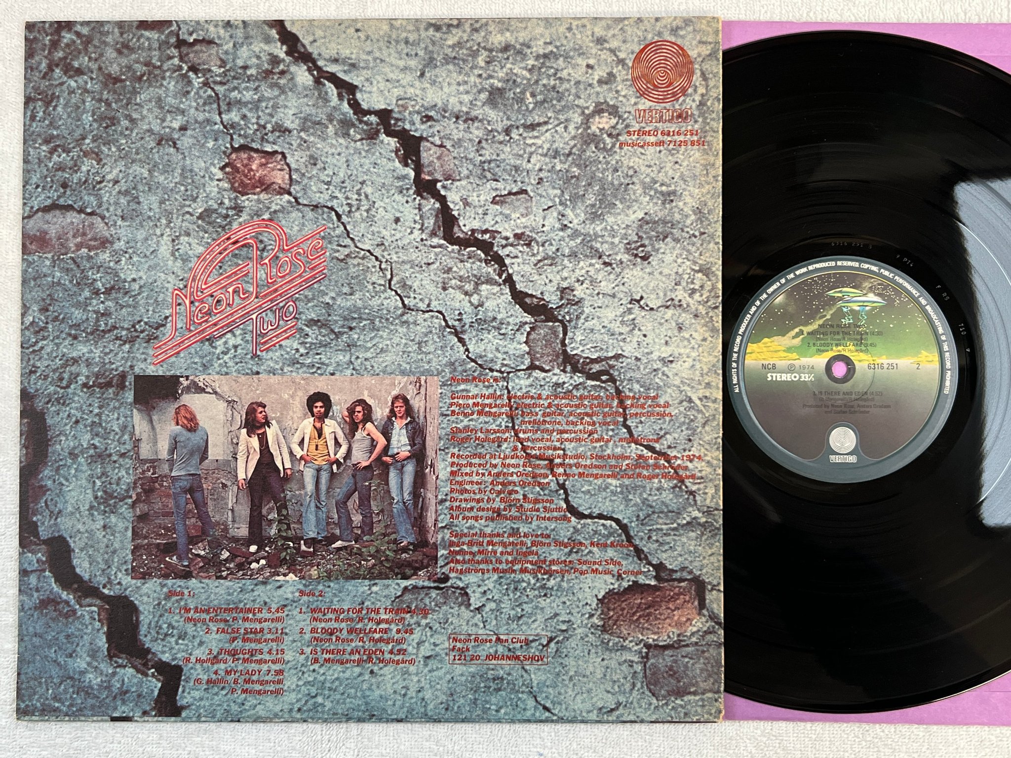 Omslagsbild för skivan NEON ROSE two LP -74 ncb VERTIGO 6316251
