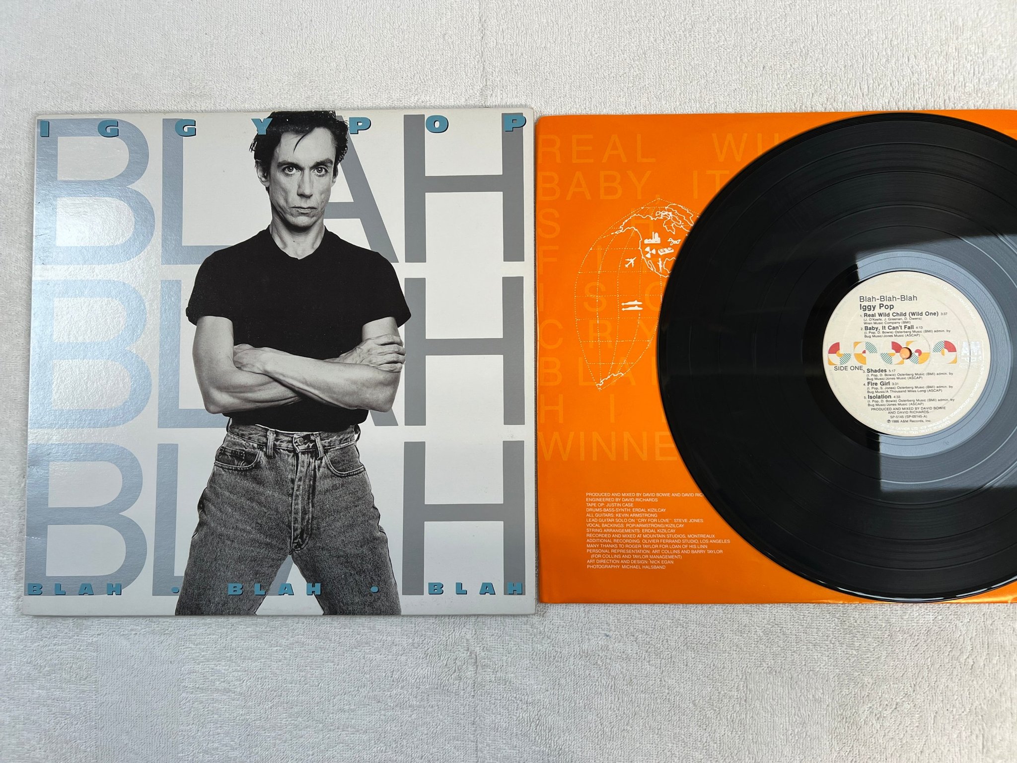 Omslagsbild för skivan IGGY POP blah-blah-blah LP -86 Can A&M SP-5145