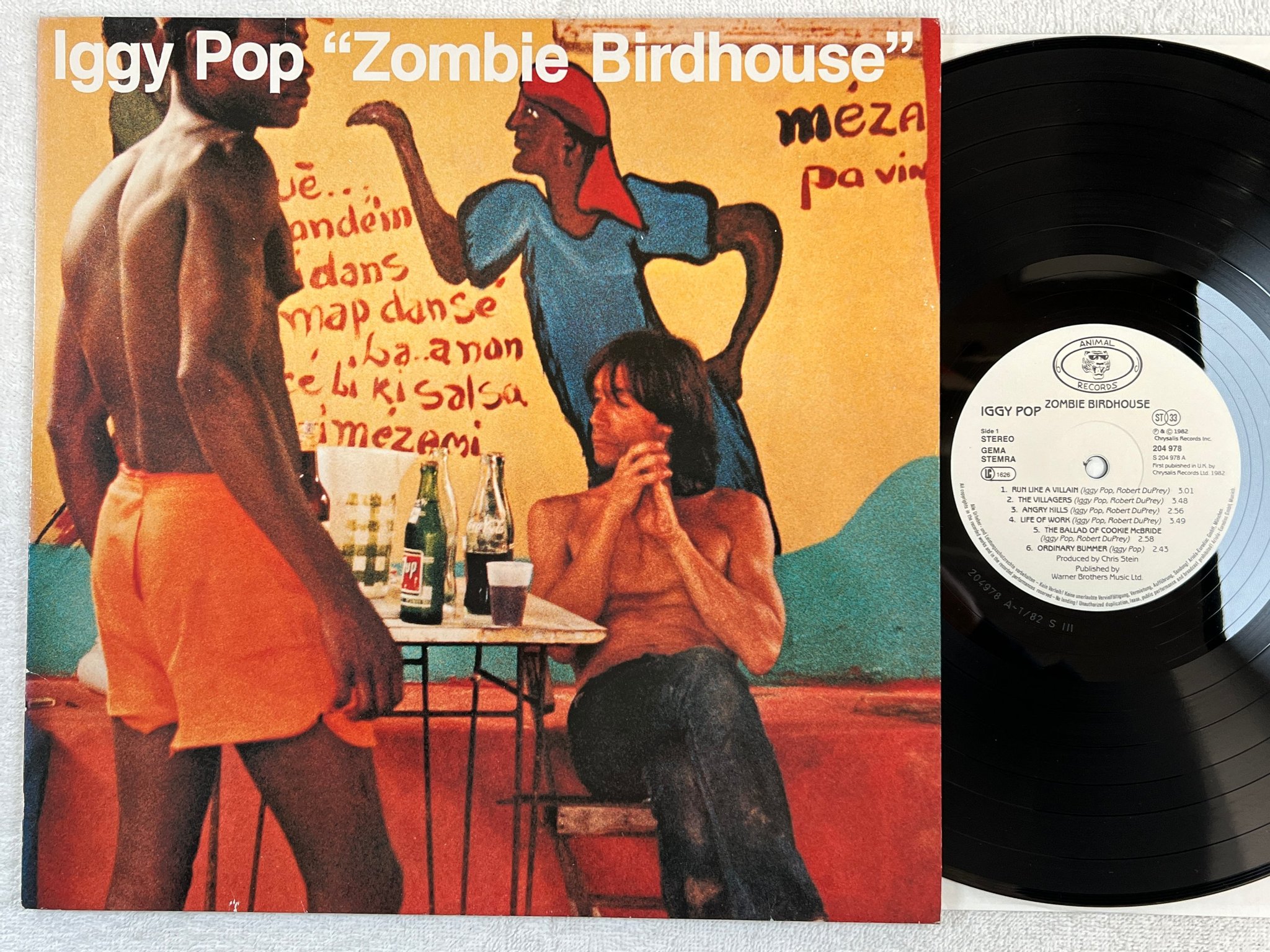 Omslagsbild för skivan IGGY POP zombie birdhouse LP -82 Hol ANIMAL 204978