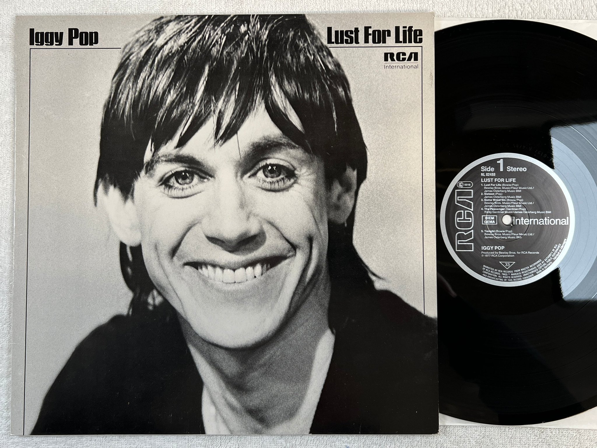 Omslagsbild för skivan IGGY POP lust for life LP re Ger RCA NL 82488