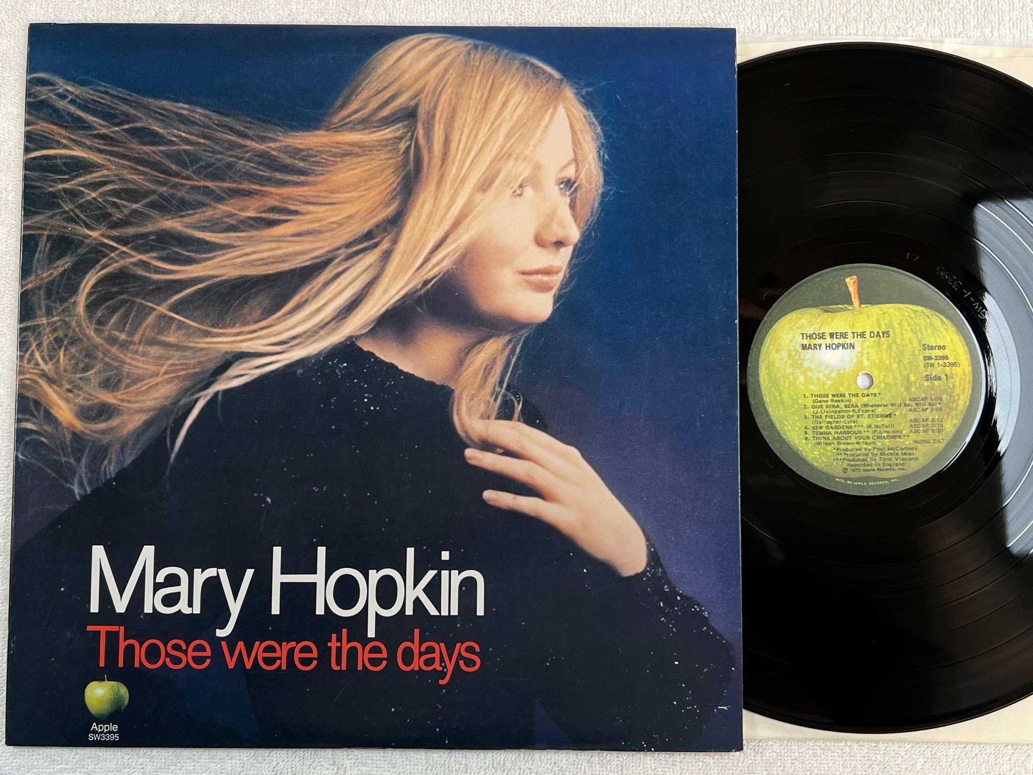 Omslagsbild för skivan MARY HOPKIN those were the days LP -72 US APPLE SW 3395