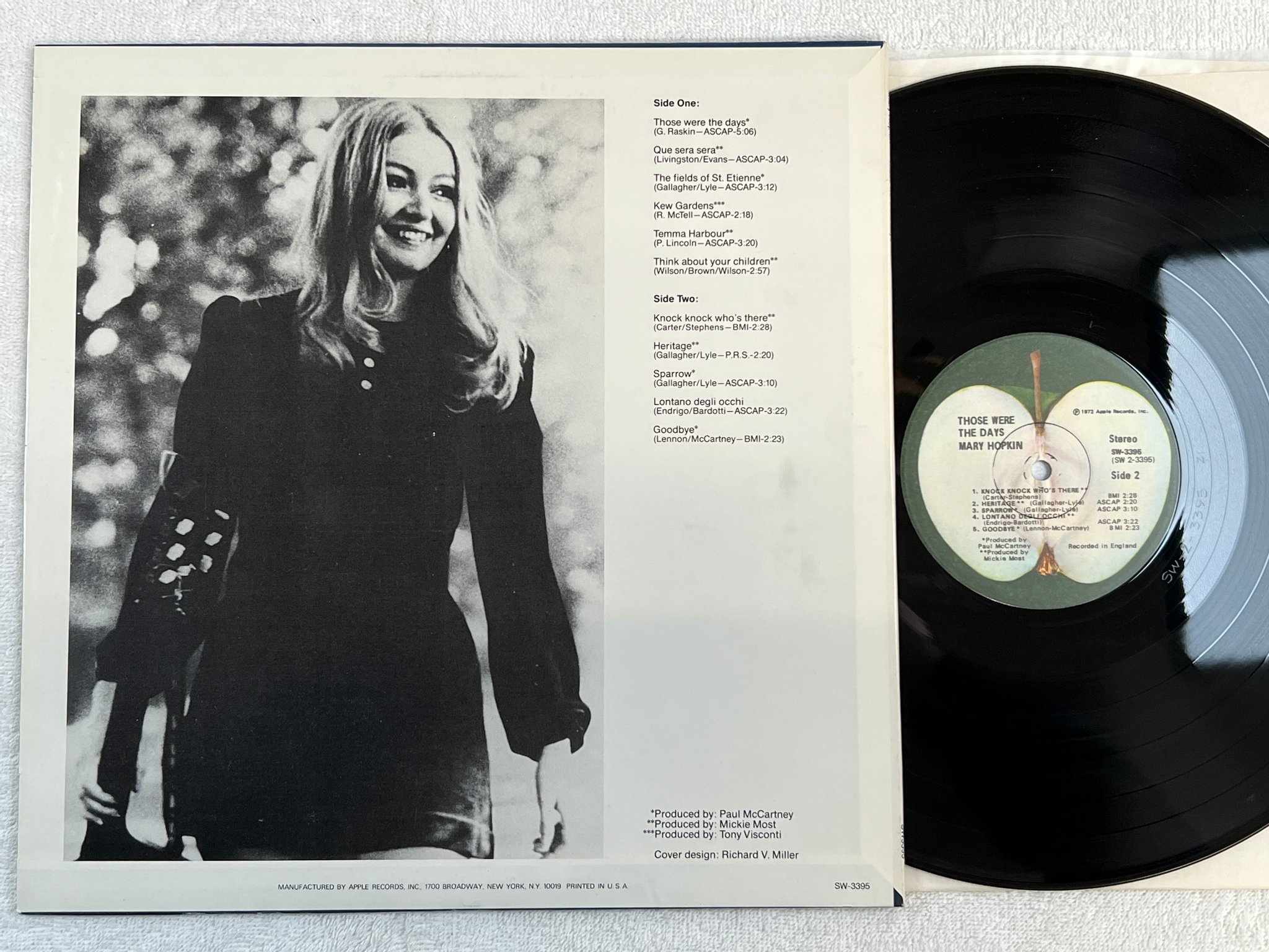 Omslagsbild för skivan MARY HOPKIN those were the days LP -72 US APPLE SW 3395