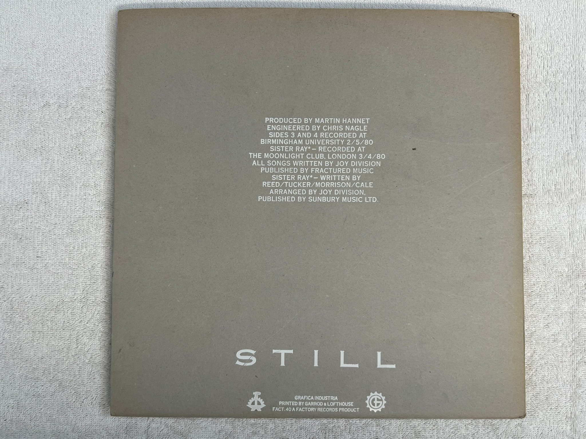 Omslagsbild för skivan JOY DIVISION still 2xLP -81 UK FACTORY FACT 40 "TOWN HOUSE"    