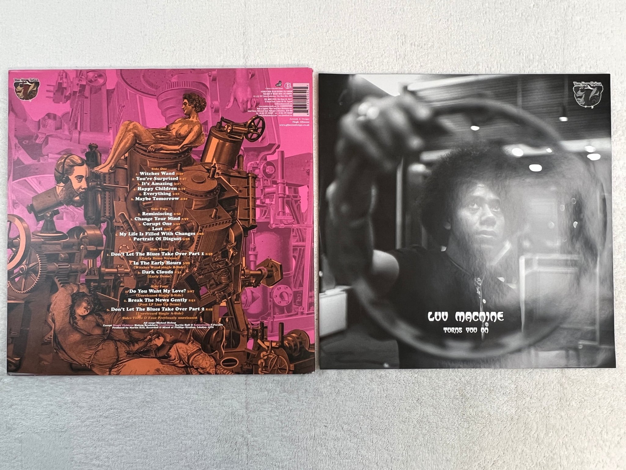 Omslagsbild för skivan LUV MACHINE Turns You On 2xLP 2006 UK hard prog RISE ABOVE RELICS RARLP001