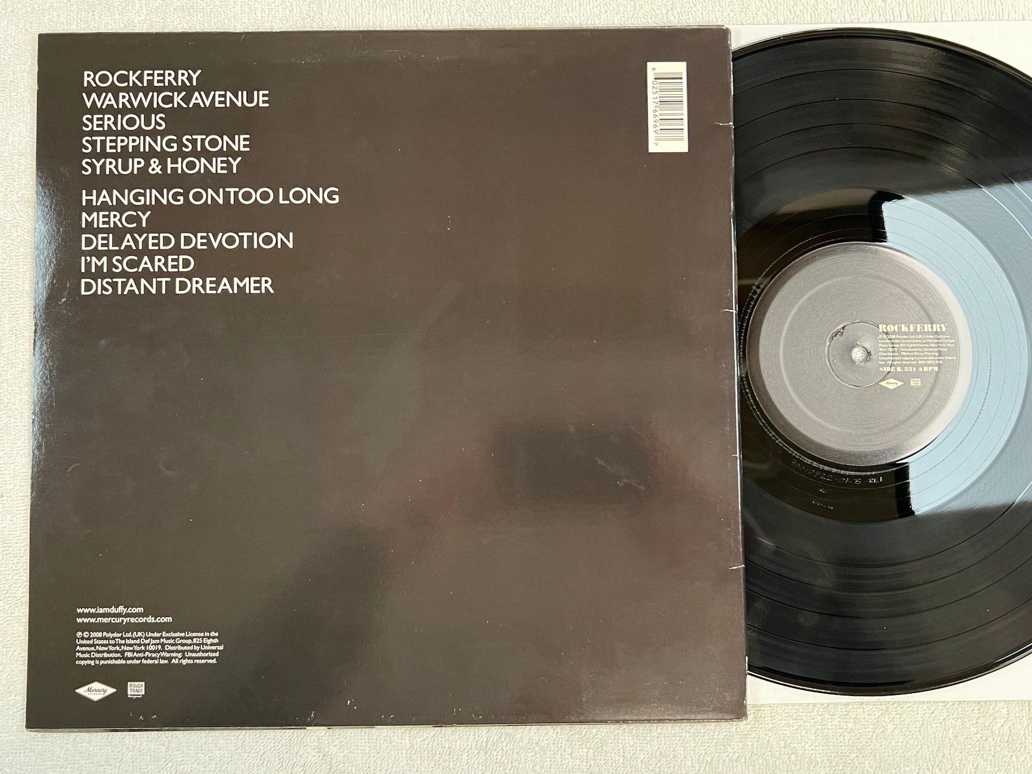 Omslagsbild för skivan DUFFY rockferry LP 2008 US MERCURY B0010822-01