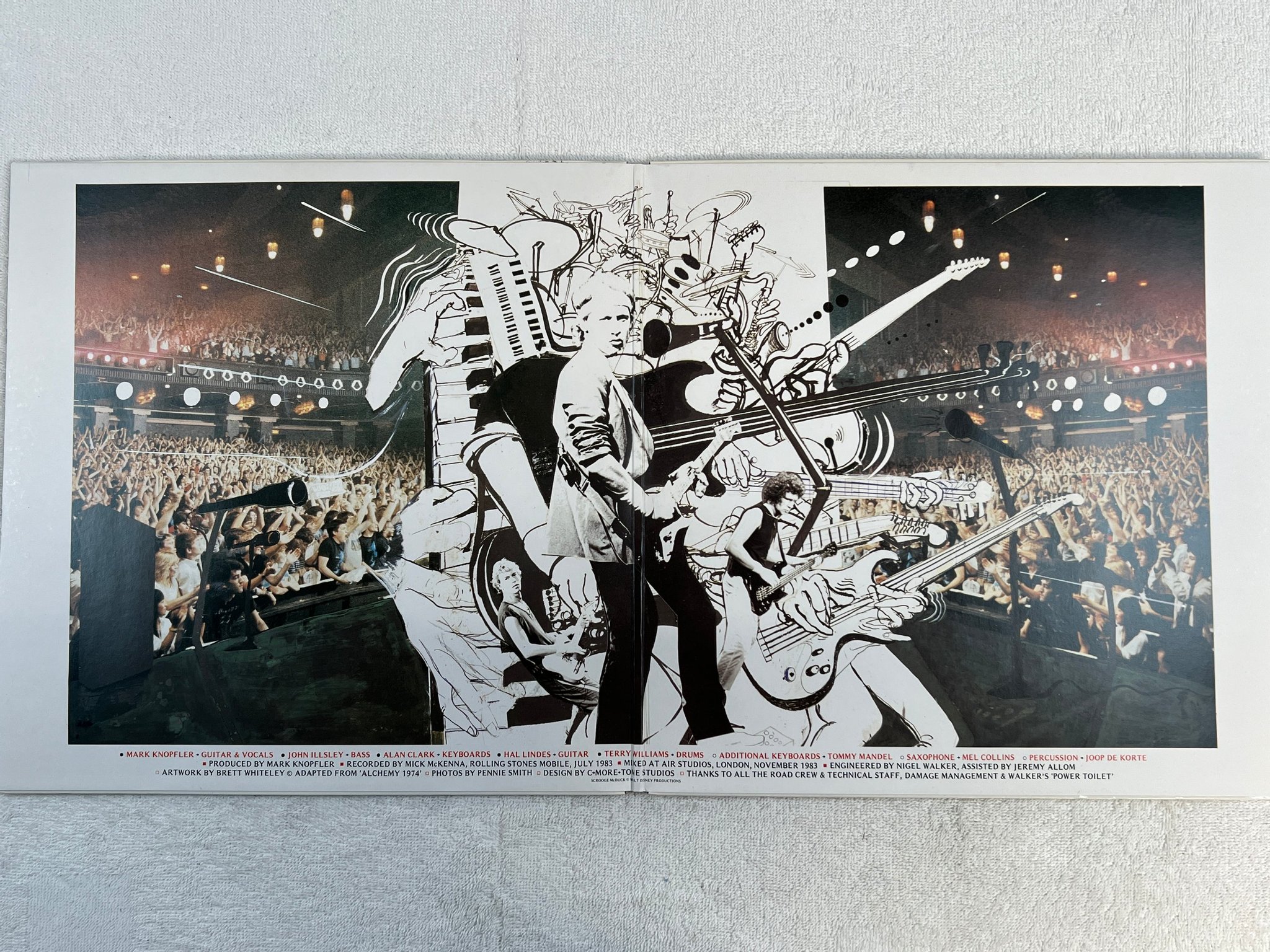 Omslagsbild för skivan DIRE STRAITS alchemy 2xLP -84 Hol VERTIGO 818 244-1