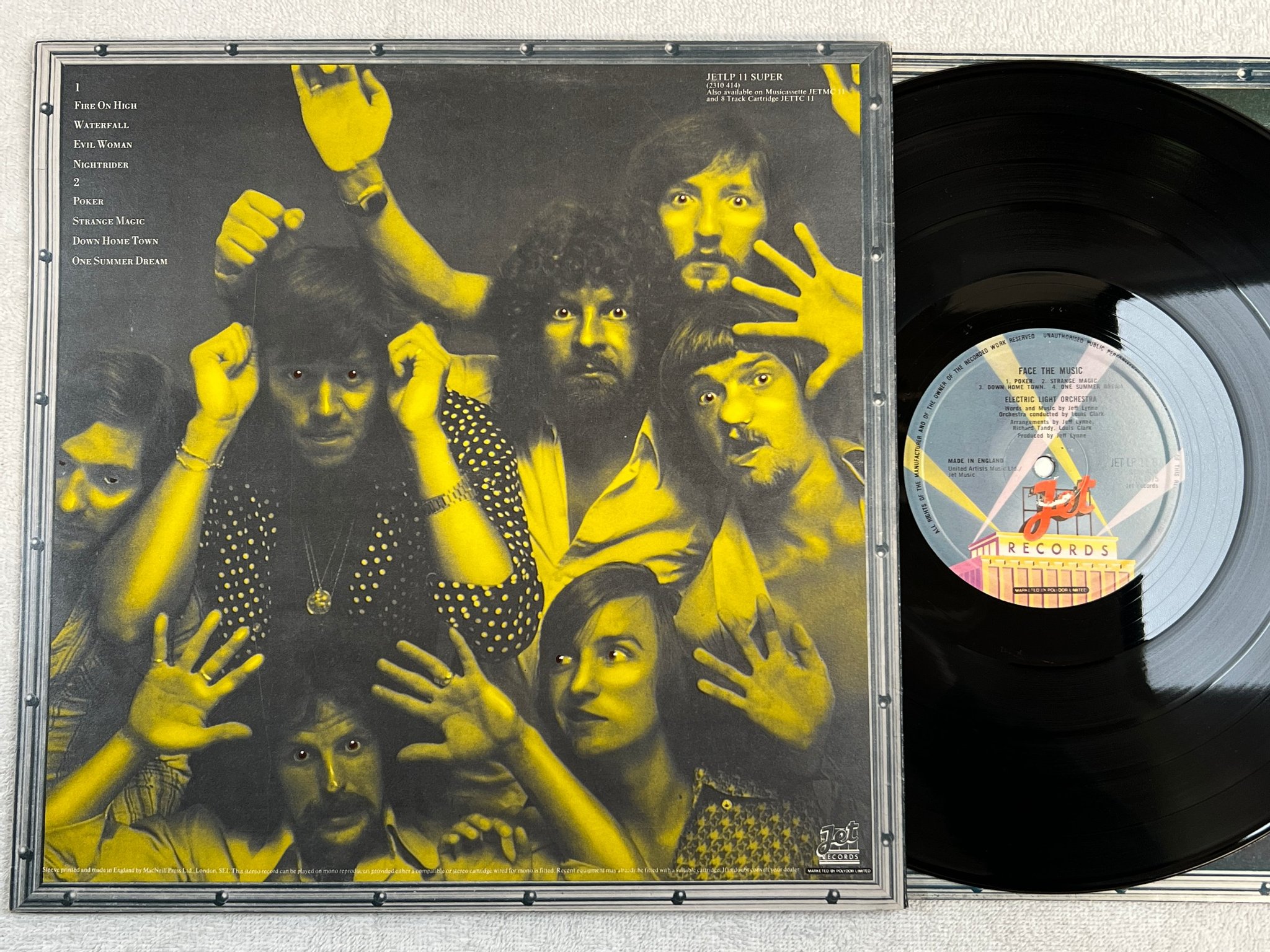Omslagsbild för skivan ELO face the music LP -75 UK JET LP 11 
