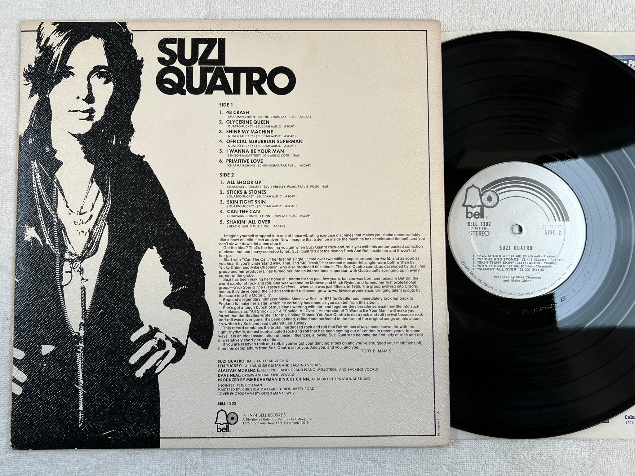 Omslagsbild för skivan SUZI QUATRO s/t LP -74 US BELL 1302