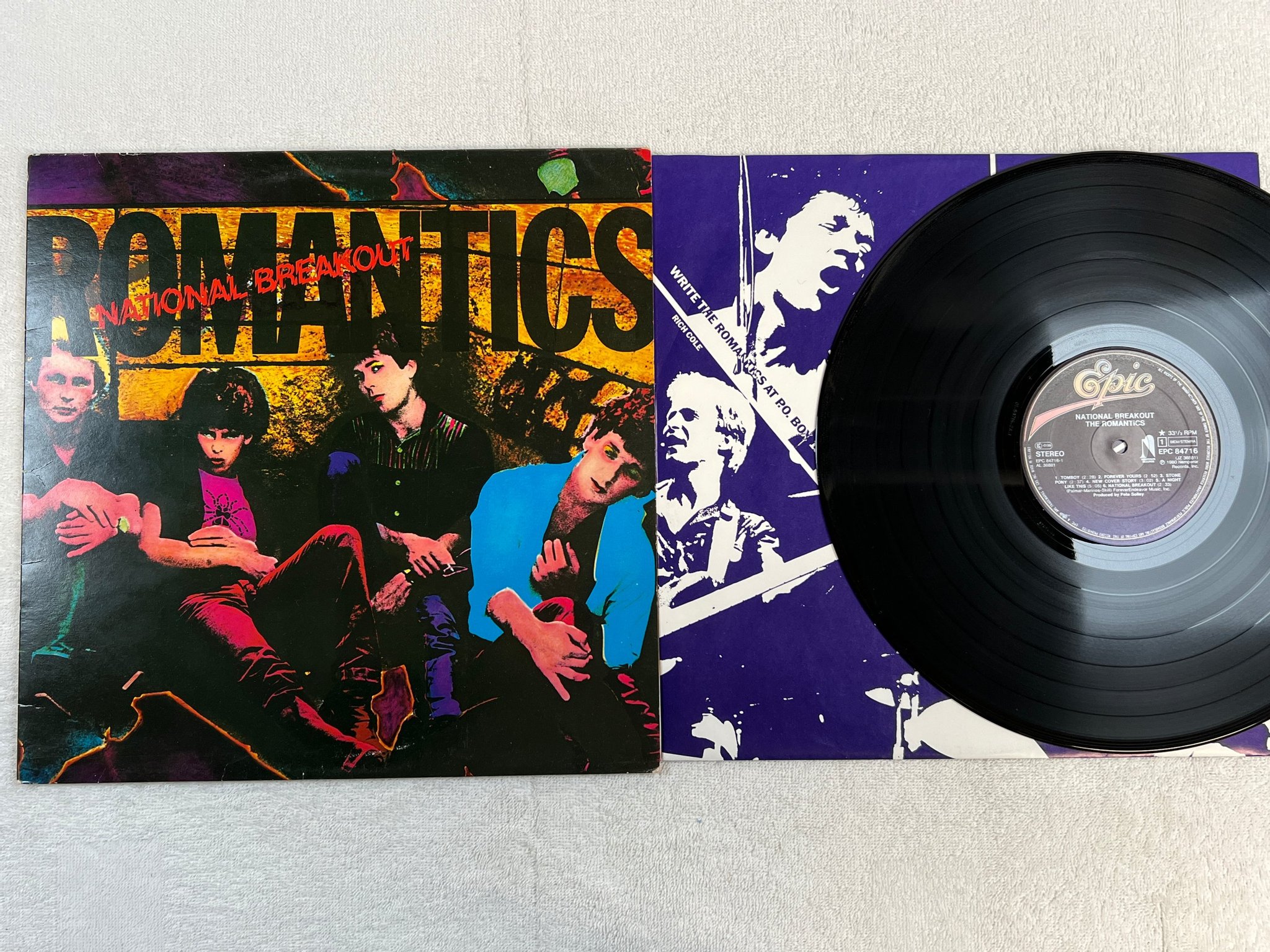 Omslagsbild för skivan THE ROMANTICS national breakout LP -80 Hol EPIC EPC 84716
