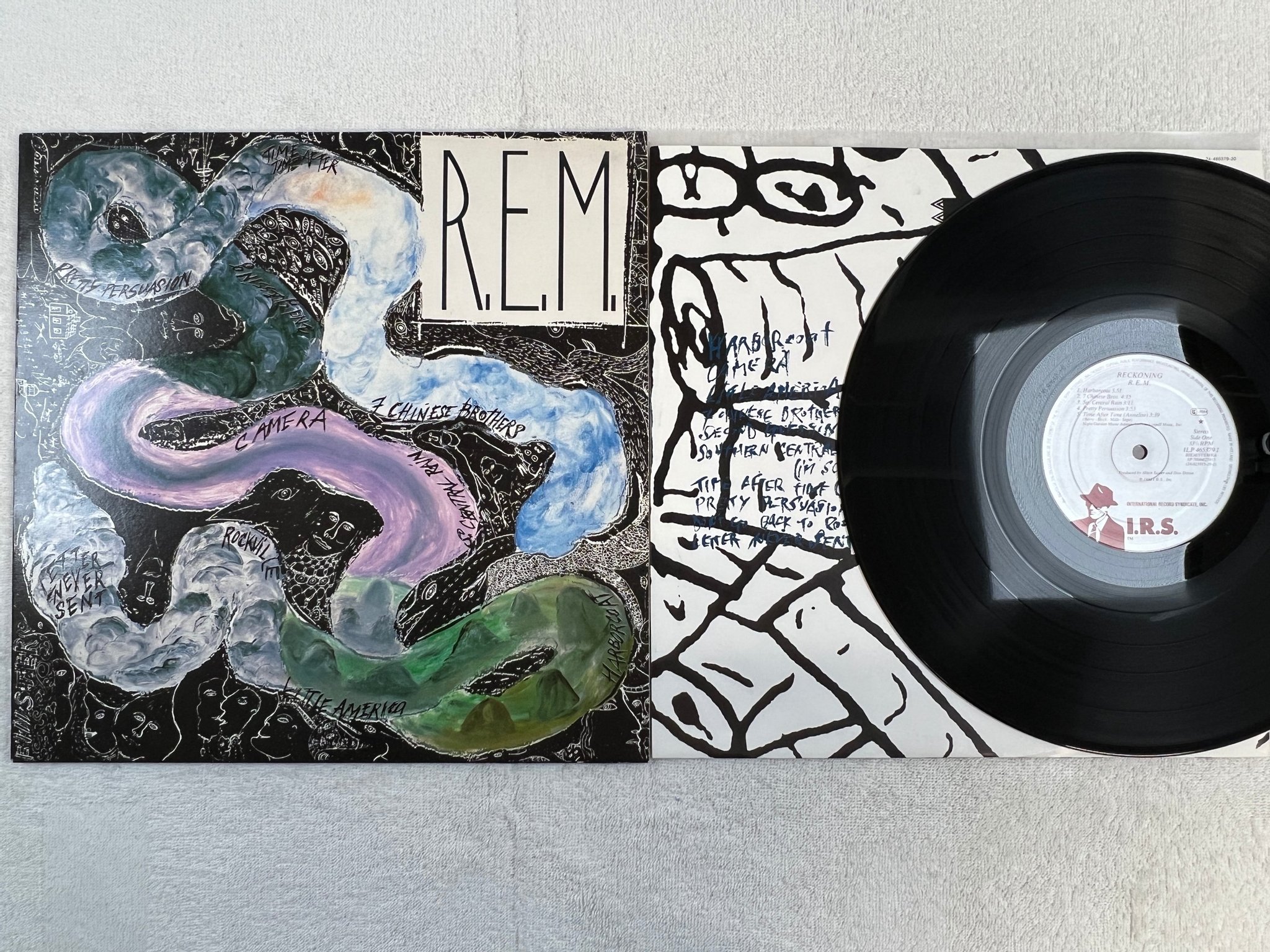 Omslagsbild för skivan R.E.M. reckoning LP -84 Hol I.R.S. ILP 4653791