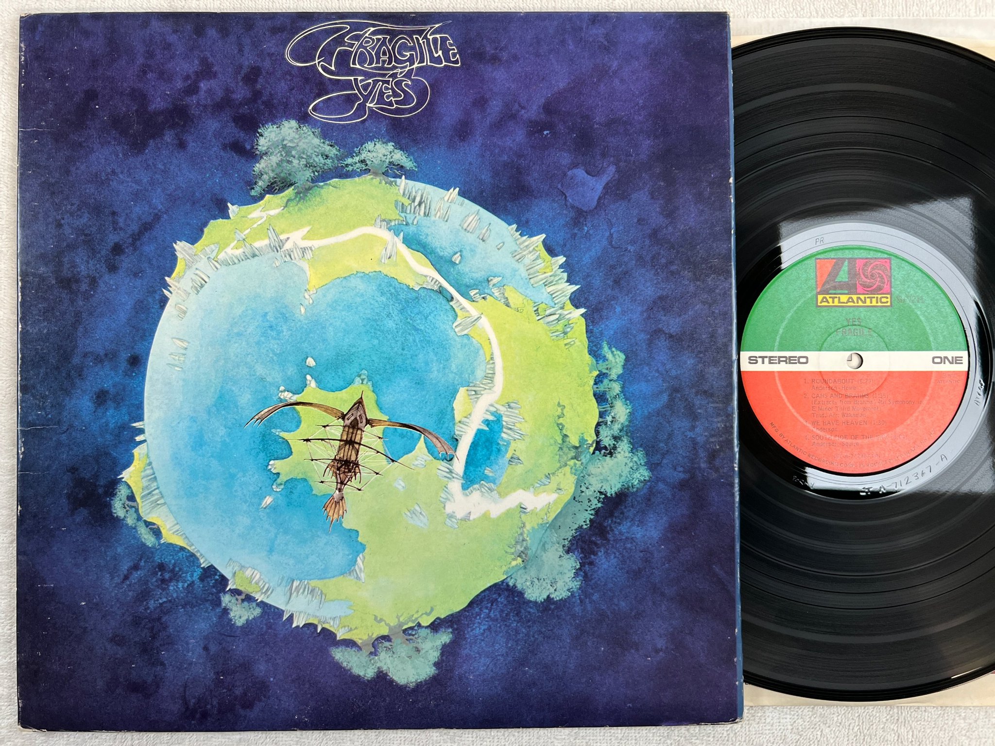 Omslagsbild för skivan YES fragile LP -72 US ATLANTIC SD 7211