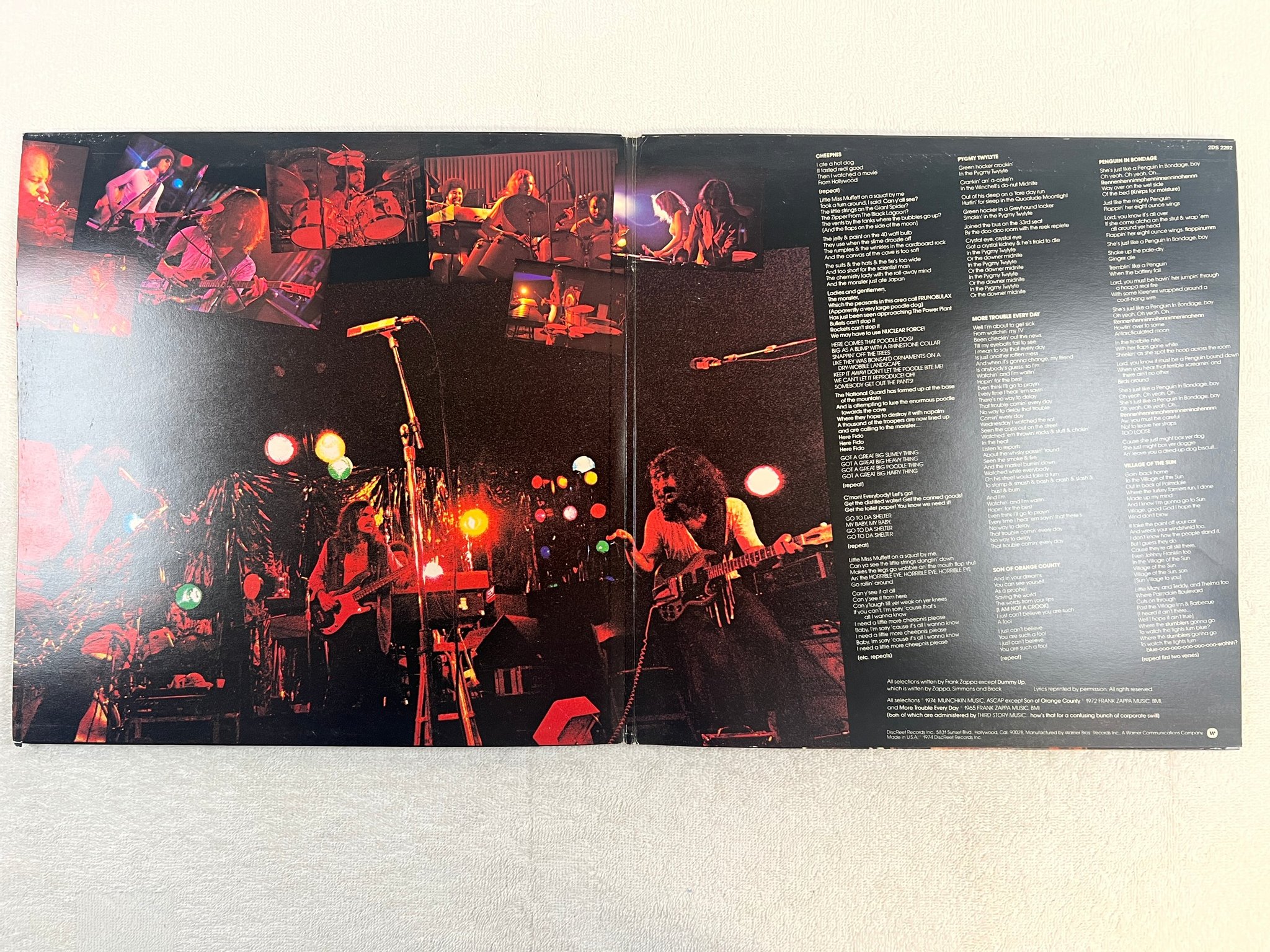 Omslagsbild för skivan ZAPPA / MOTHERS Roxy & Elsewhere 2xLP -74 ncb DISCREET 2 DS 2202