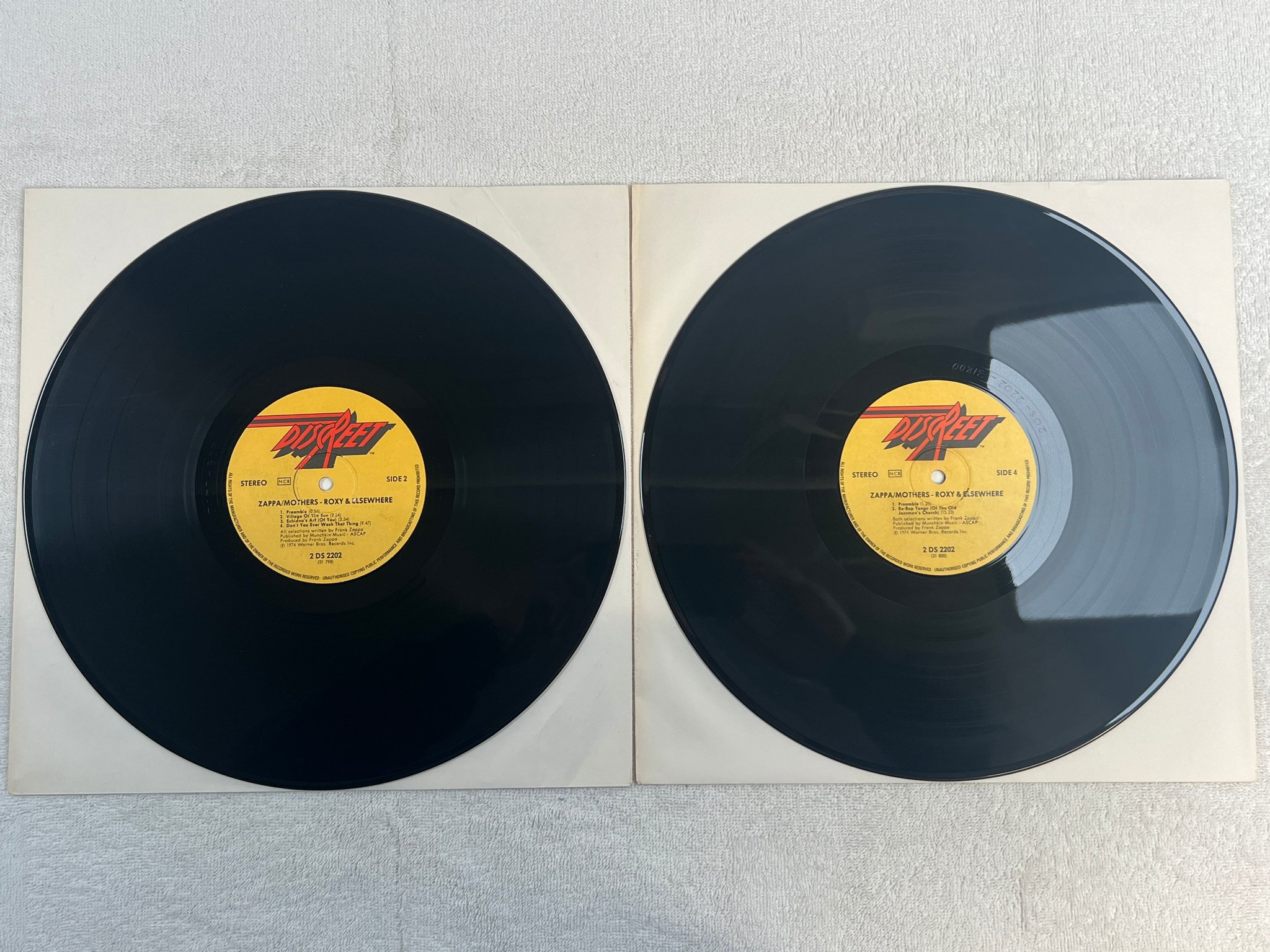 Omslagsbild för skivan ZAPPA / MOTHERS Roxy & Elsewhere 2xLP -74 ncb DISCREET 2 DS 2202