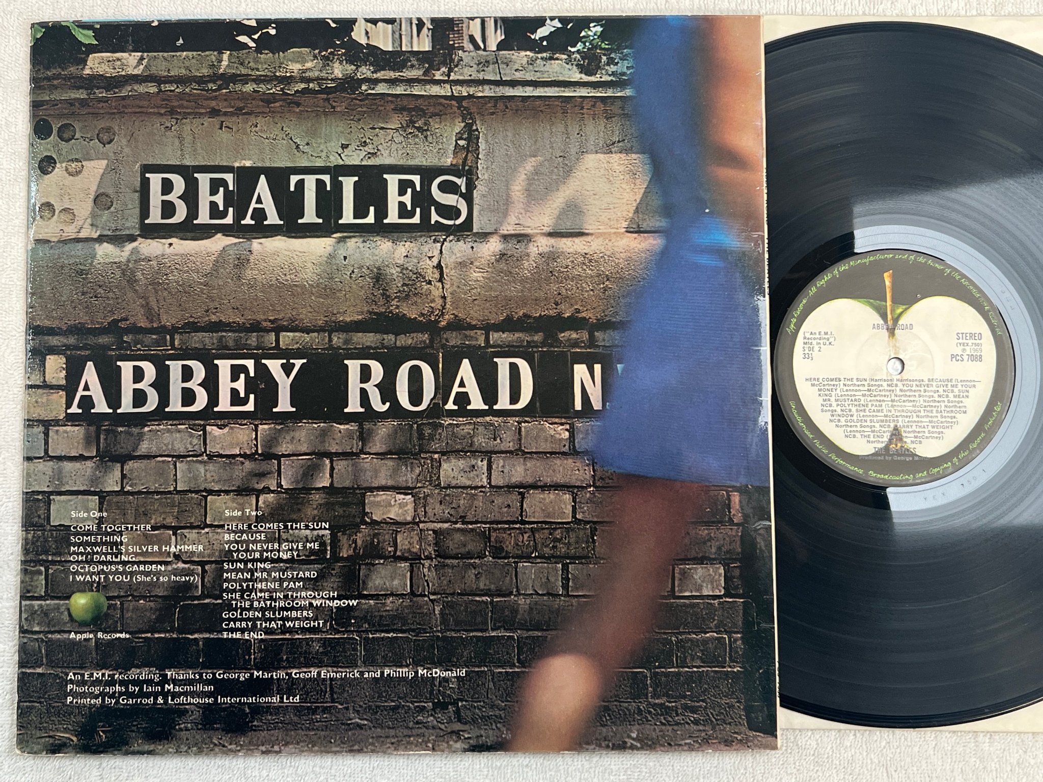 Omslagsbild för skivan THE BEATLES abbey road LP -69 UK APPLE PCS 7088