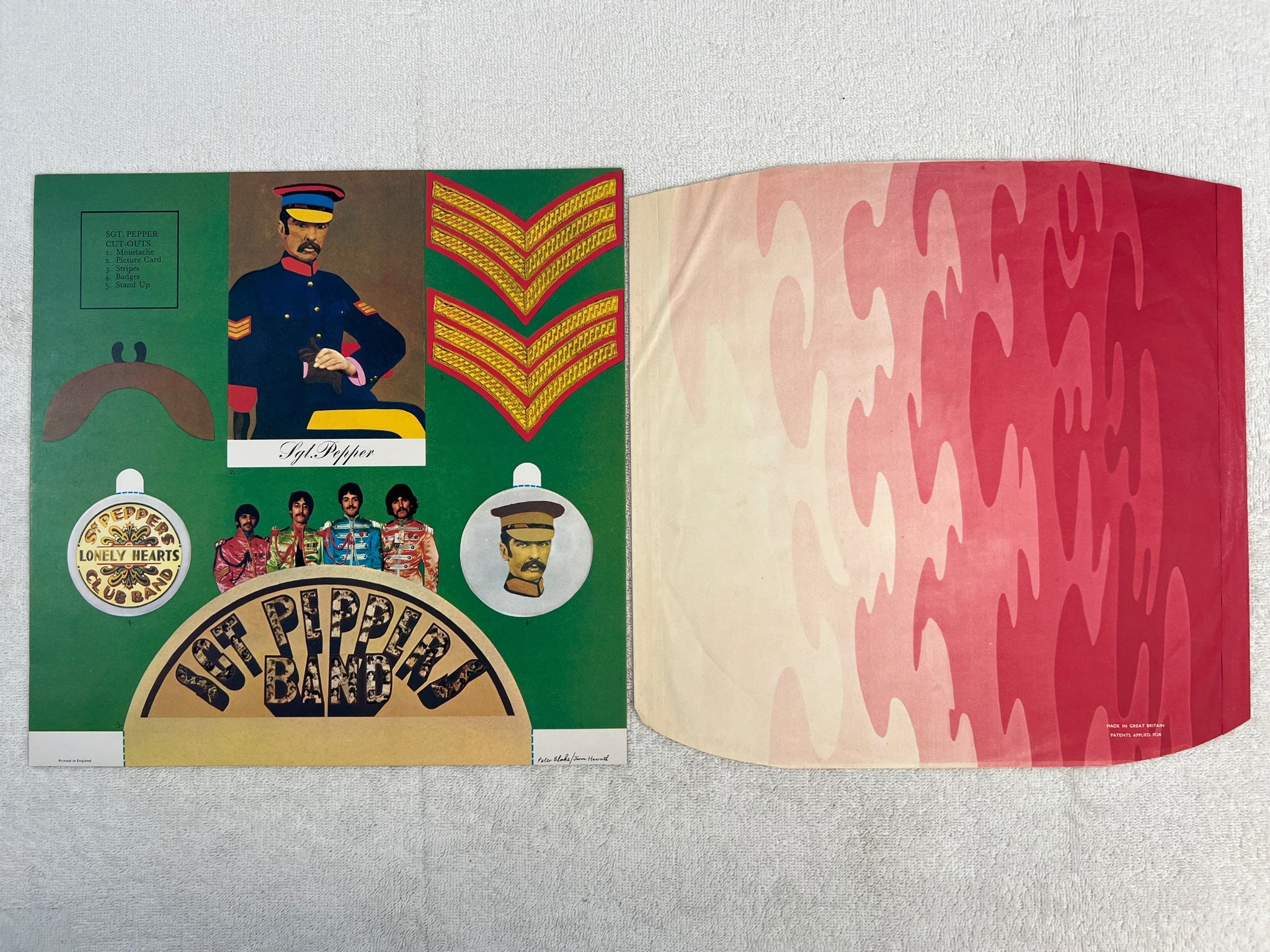 Omslagsbild för skivan THE BEATLES Sgt Pepper's lonely hearts club band LP -67 UK PARLOPHONE PCS 7027