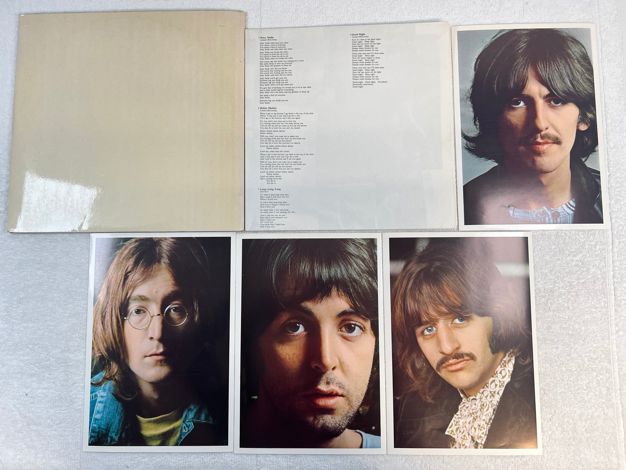 Omslagsbild för skivan THE BEATLES white album 2xLP -68 UK APPLE PCS 7067 + poster & 4 pictures 