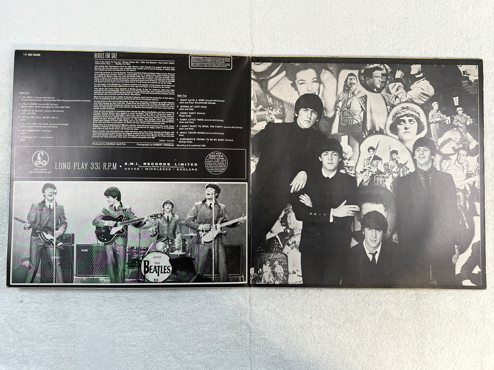 Omslagsbild för skivan THE BEATLES for sale LP re Hol PARLOPHONE 1A 062-04200