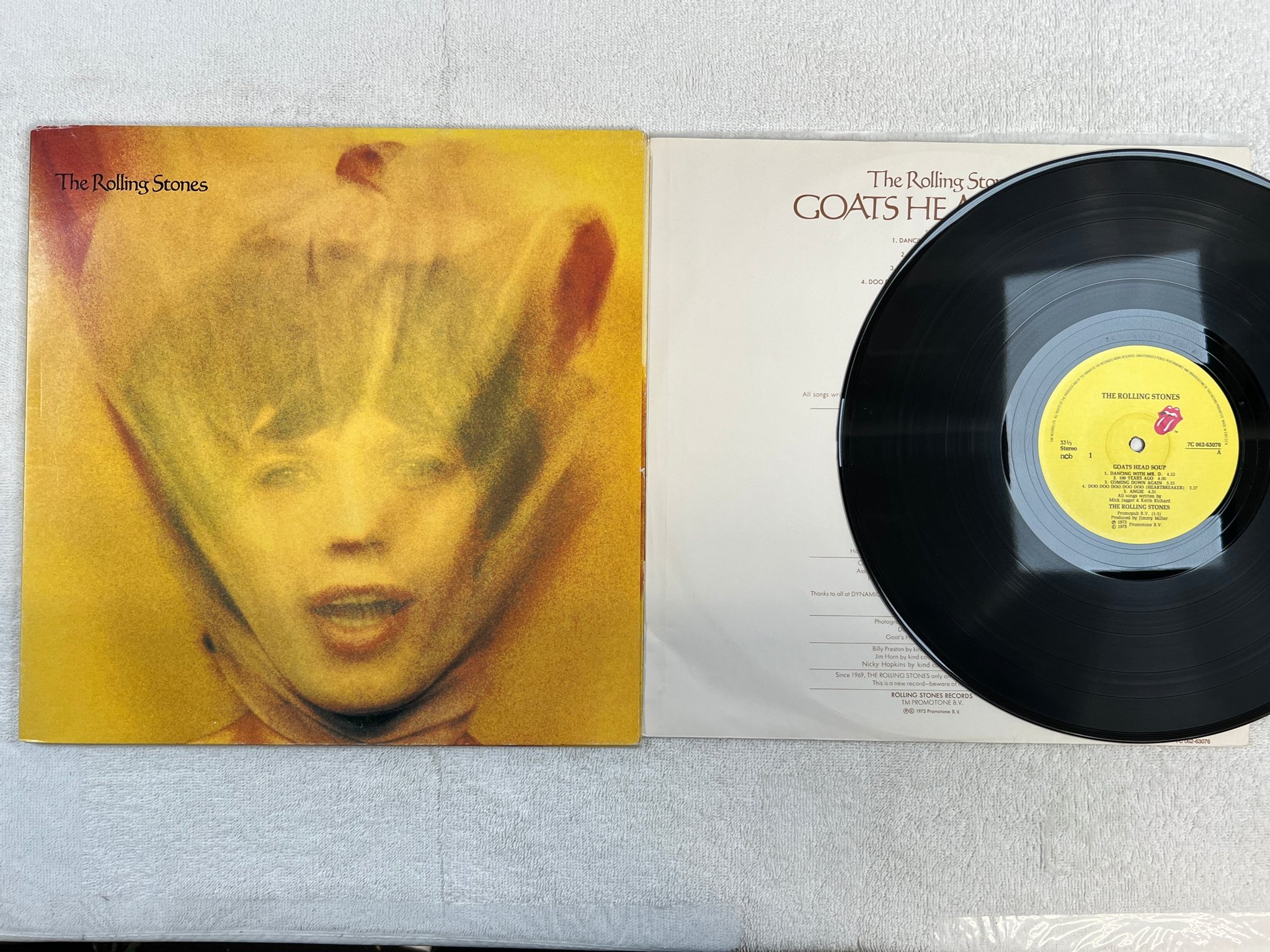 Omslagsbild för skivan THE ROLLING STONES goats head soup LP re ncb DECCA 7C 062-63076