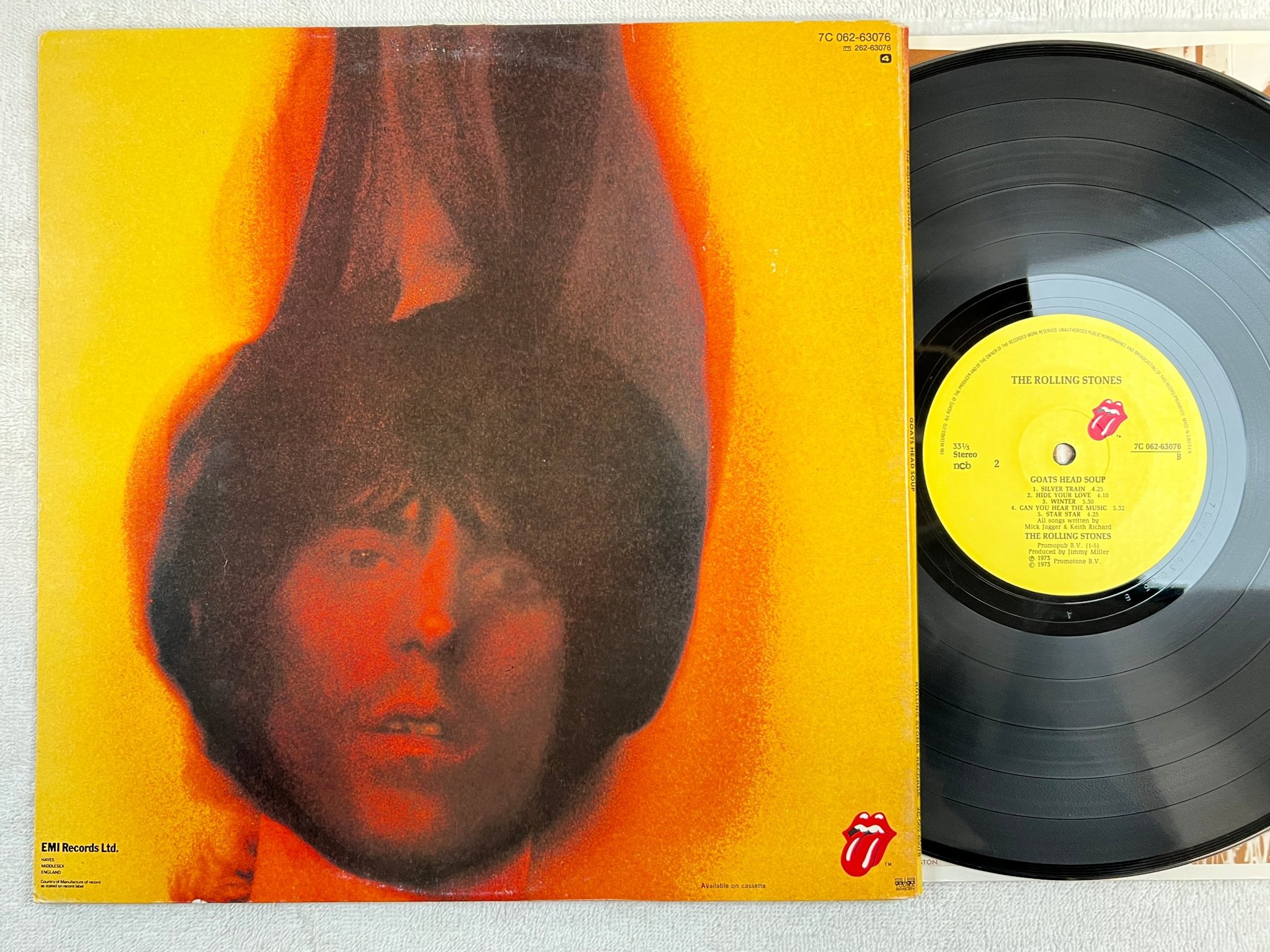 Omslagsbild för skivan THE ROLLING STONES goats head soup LP re ncb DECCA 7C 062-63076