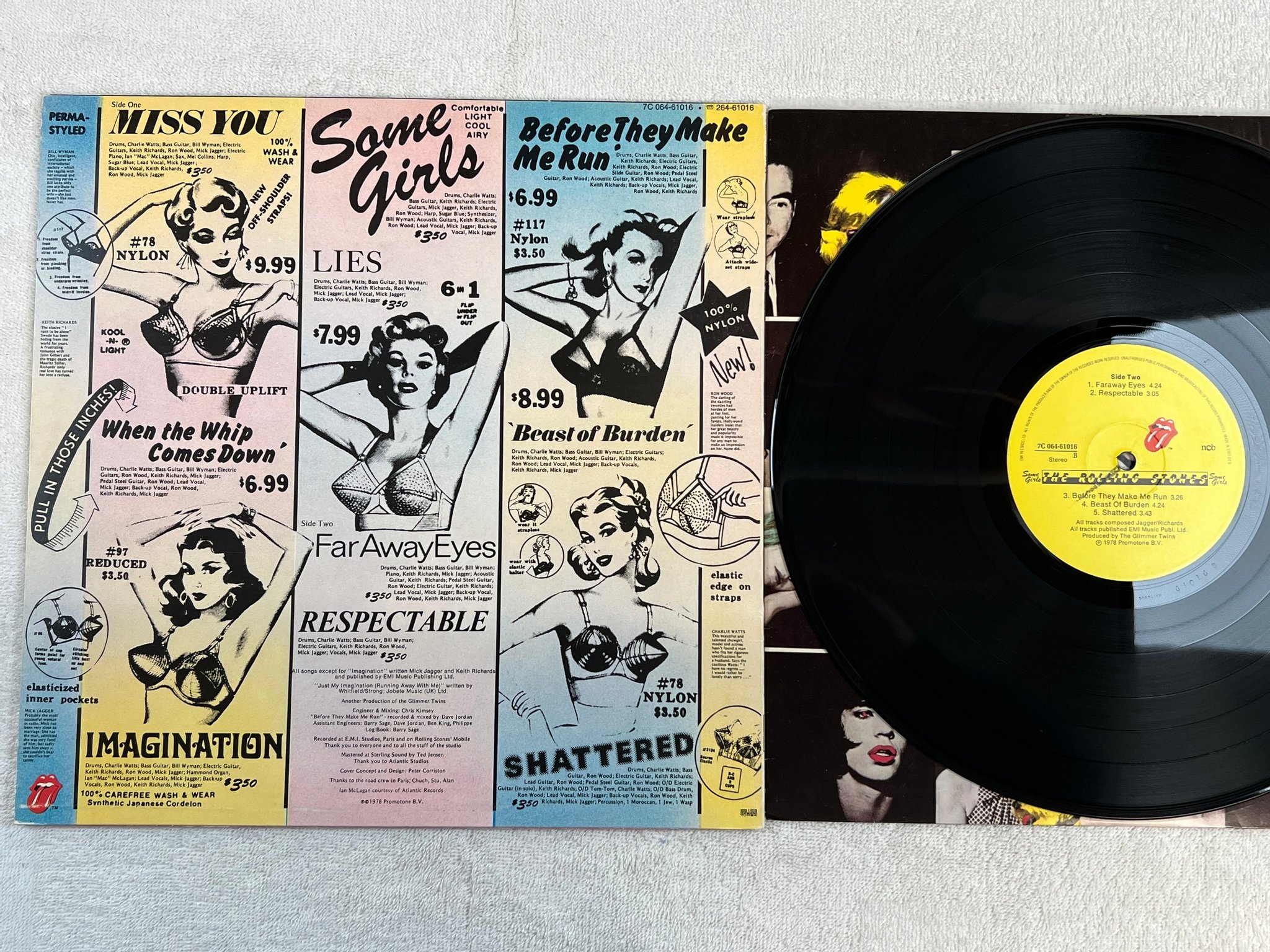 Omslagsbild för skivan THE ROLLING STONES some girls LP -78 ncb 7C 064-61016 