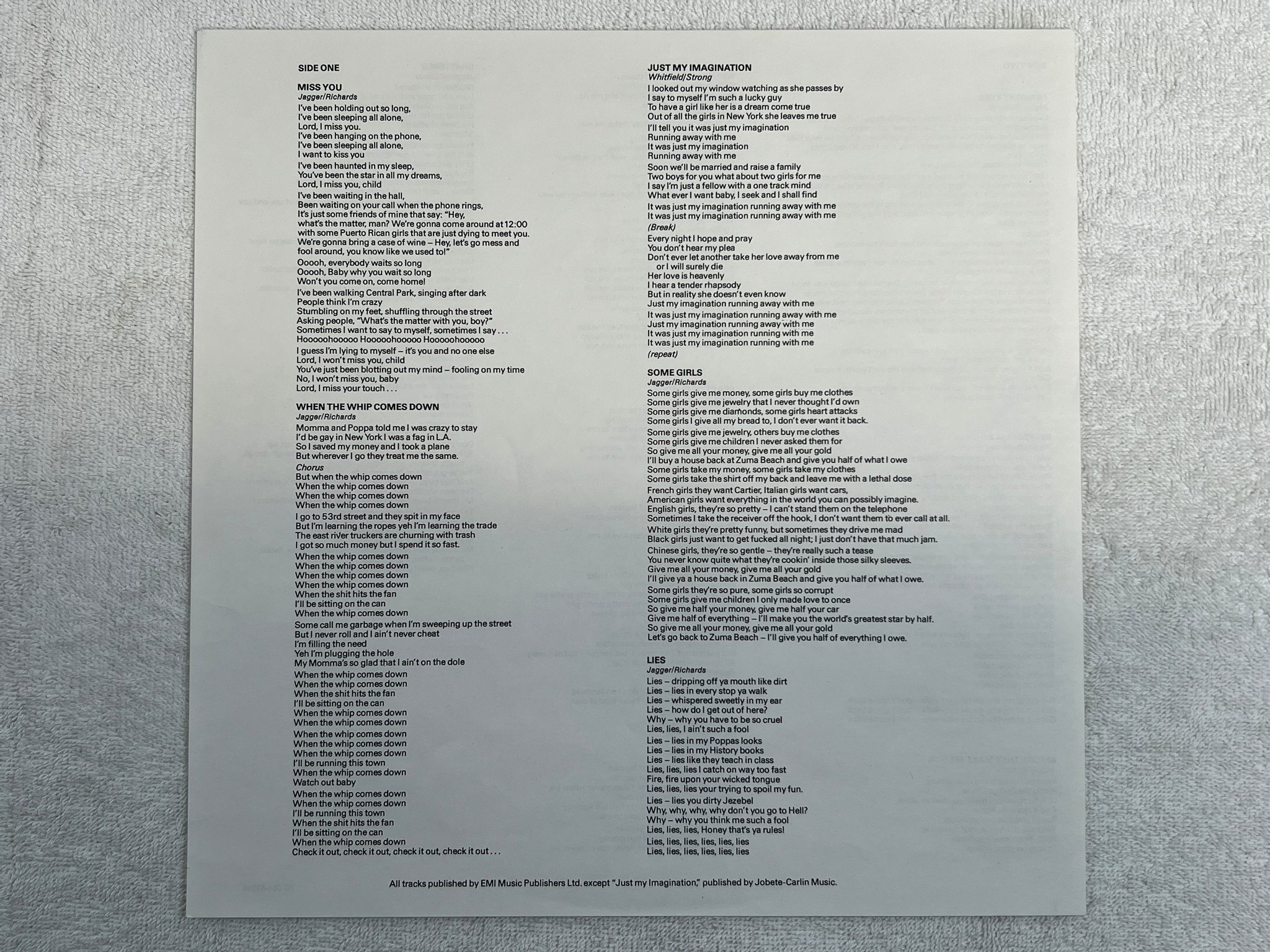 Omslagsbild för skivan THE ROLLING STONES some girls LP -78 ncb 7C 064-61016 