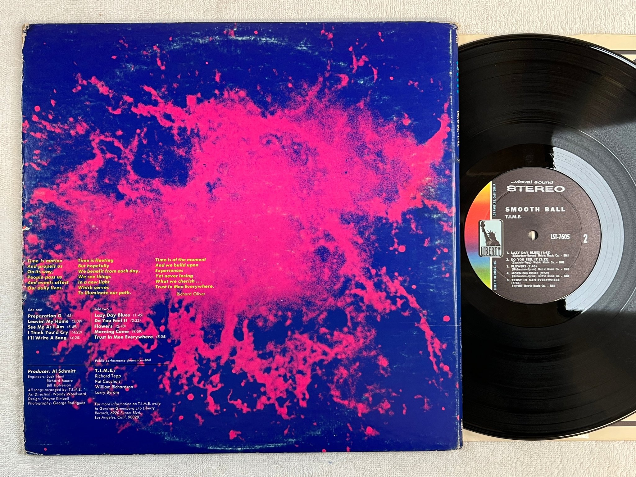 Omslagsbild för skivan T.I.M.E. Smooth Ball LP -69 US LIBERTY LST-7605 psych rock
