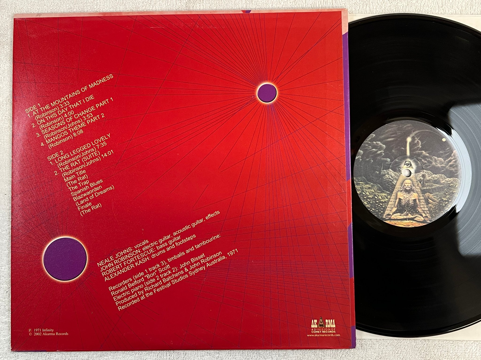 Omslagsbild för skivan BLACKFEATHER At The Mountains Of Madness LP -71/2002 Ita AKARMA AK 223