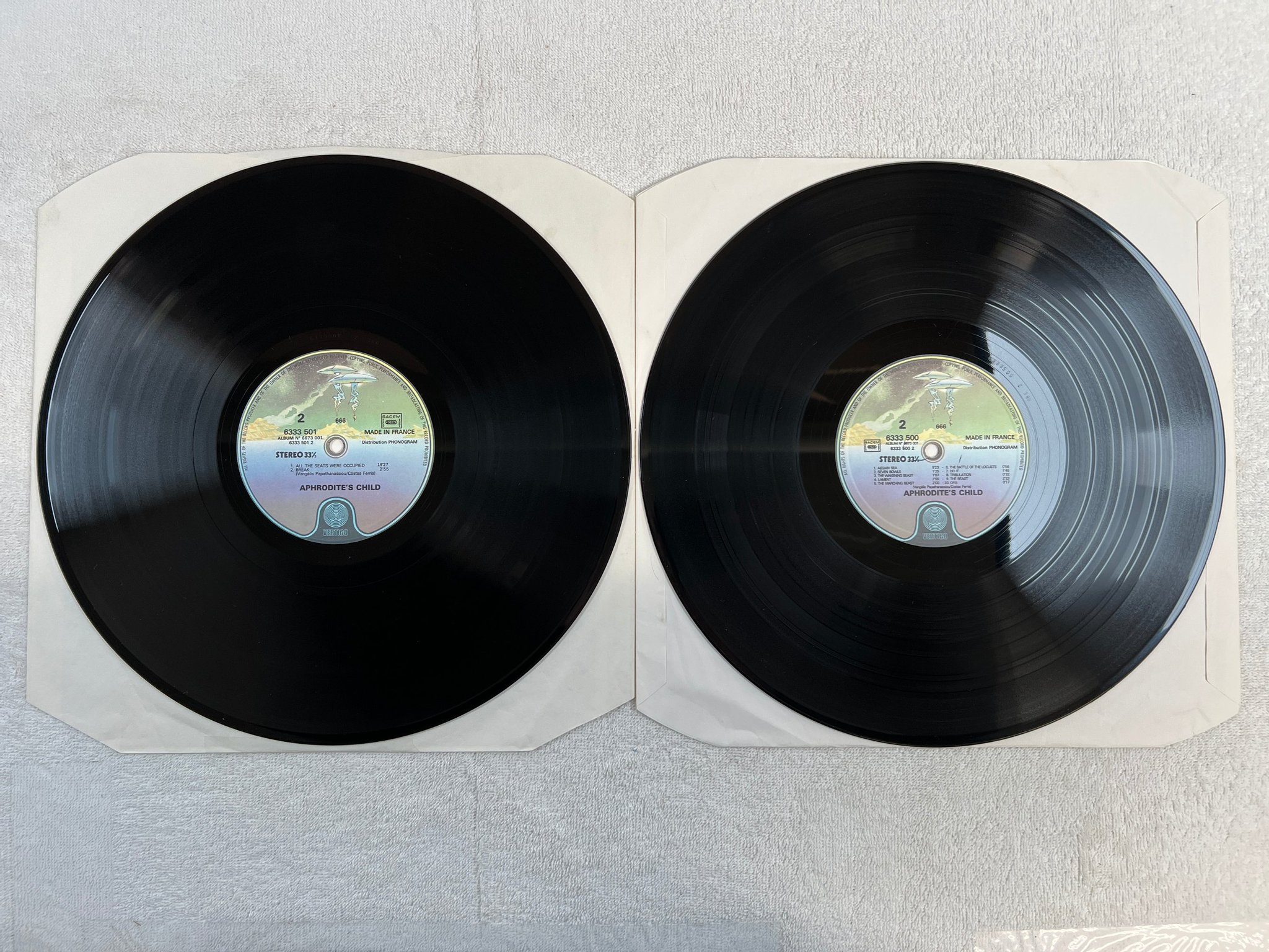 Omslagsbild för skivan APHRODITE'S CHILD 666 2xLP re Fra VERTIGO 6333501