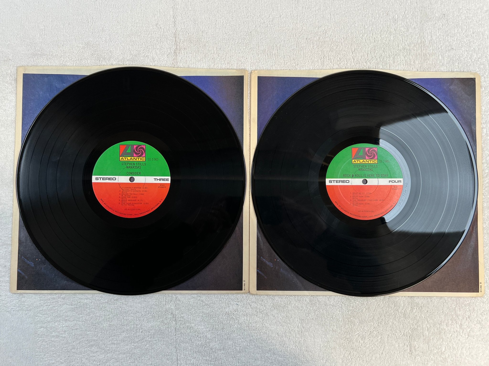 Omslagsbild för skivan STEPHEN STILLS MANASSAS rock & roll is here to stay 2xLP -72 US ATLANTIC SD 2-90